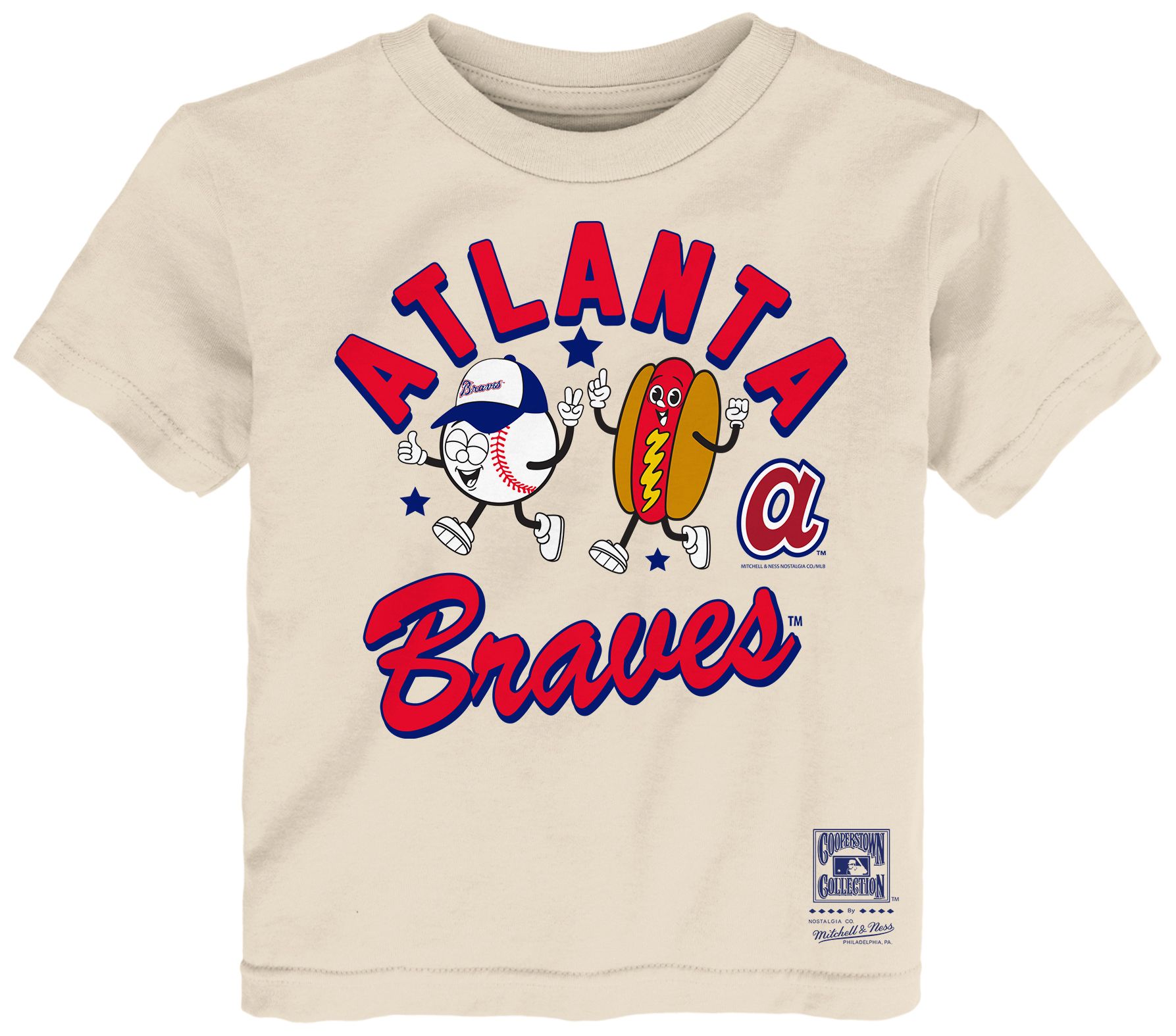 Mitchell & Ness Toddler Atlanta Braves Tan Snack T-Shirt | Dick's