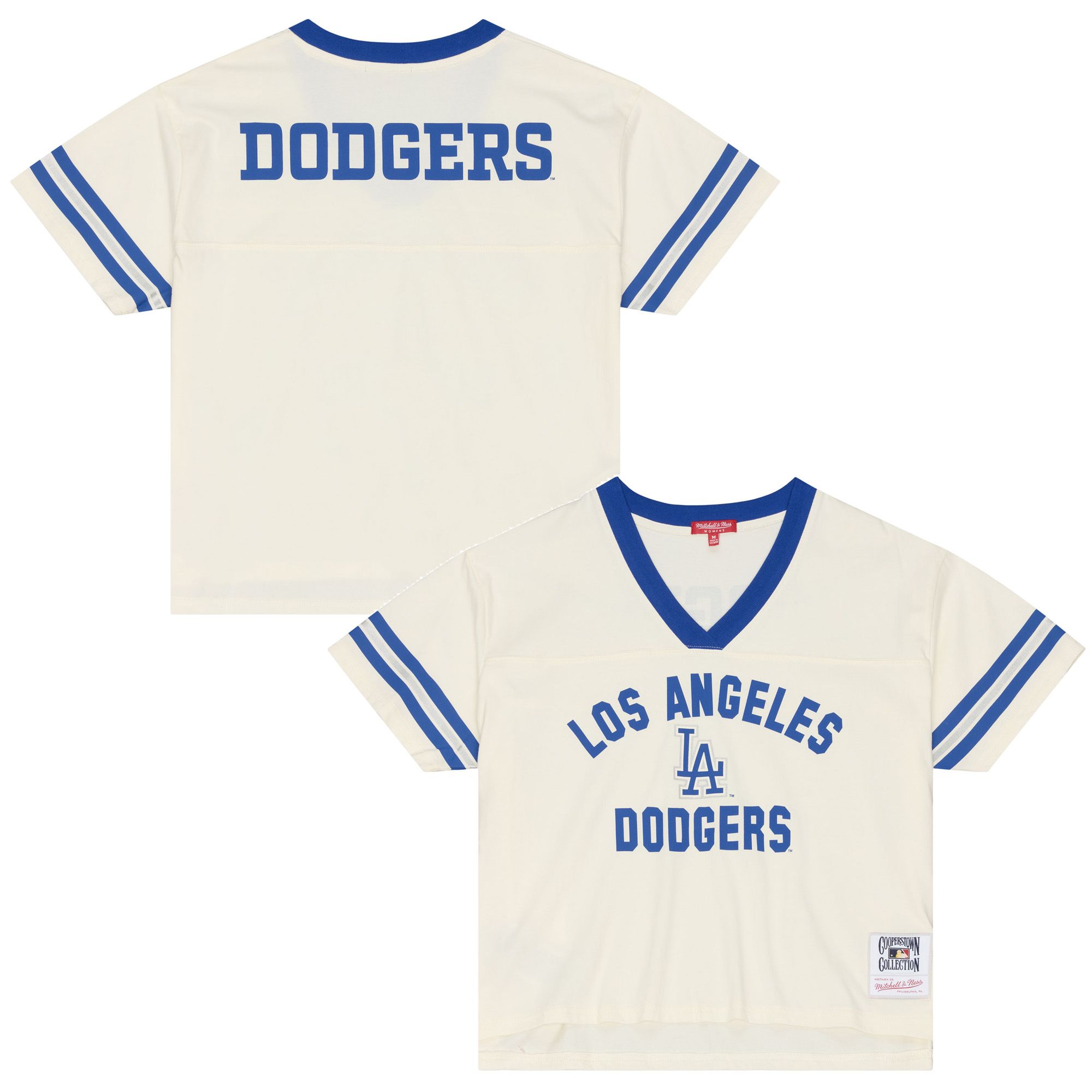 Mitchell & Ness Women's Los Angeles Dodgers Cream Retro Roots T