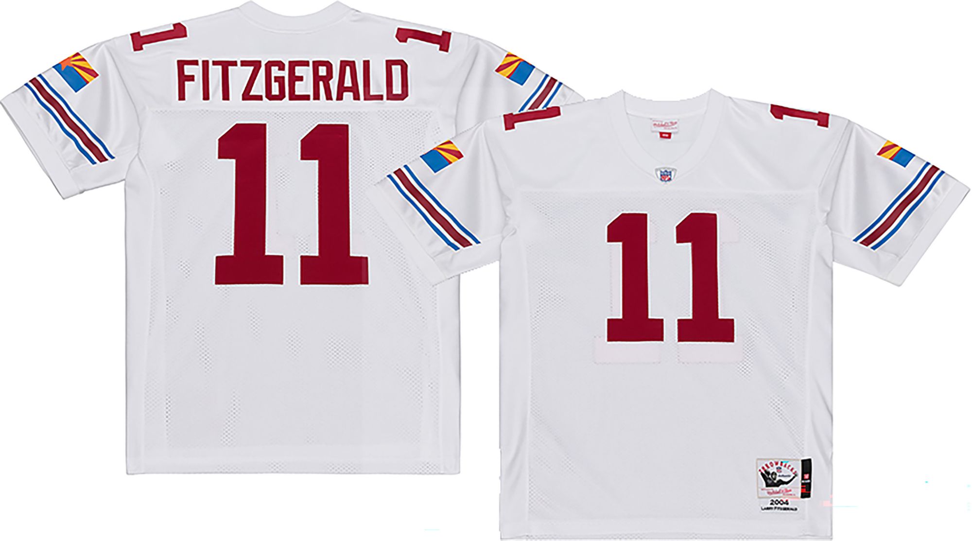 Portie 野球ユニフォーム5点セット 赤白(大きいサイズ) Mitchell & Ness Youth Arizona Cardinals White Larry Fitzgerald #11