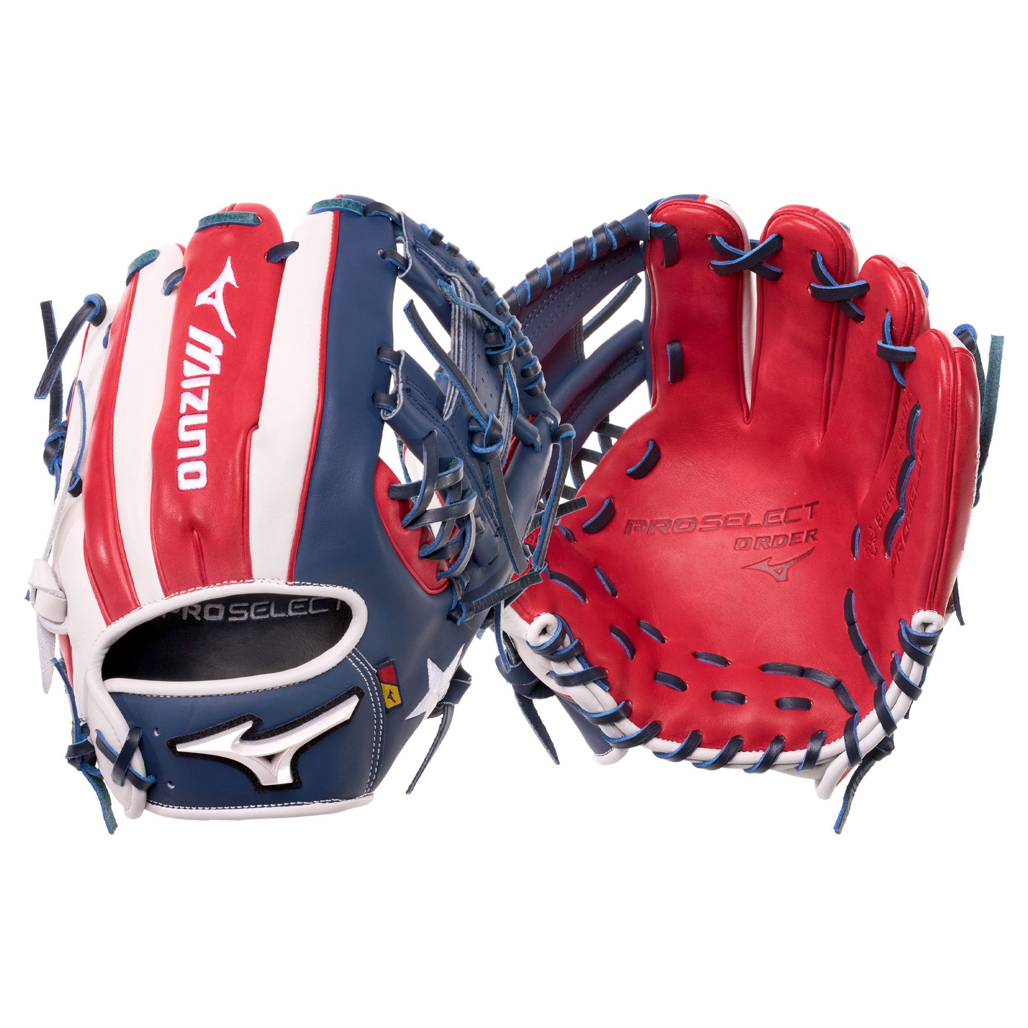 Mizuno レッド ホワイト ネイビー シャツセット