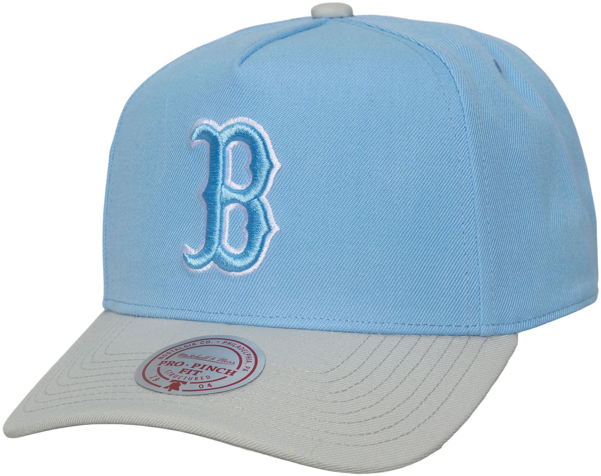 Mitchell & Ness Adult Boston Red Sox Light Blue Gleam Snapback