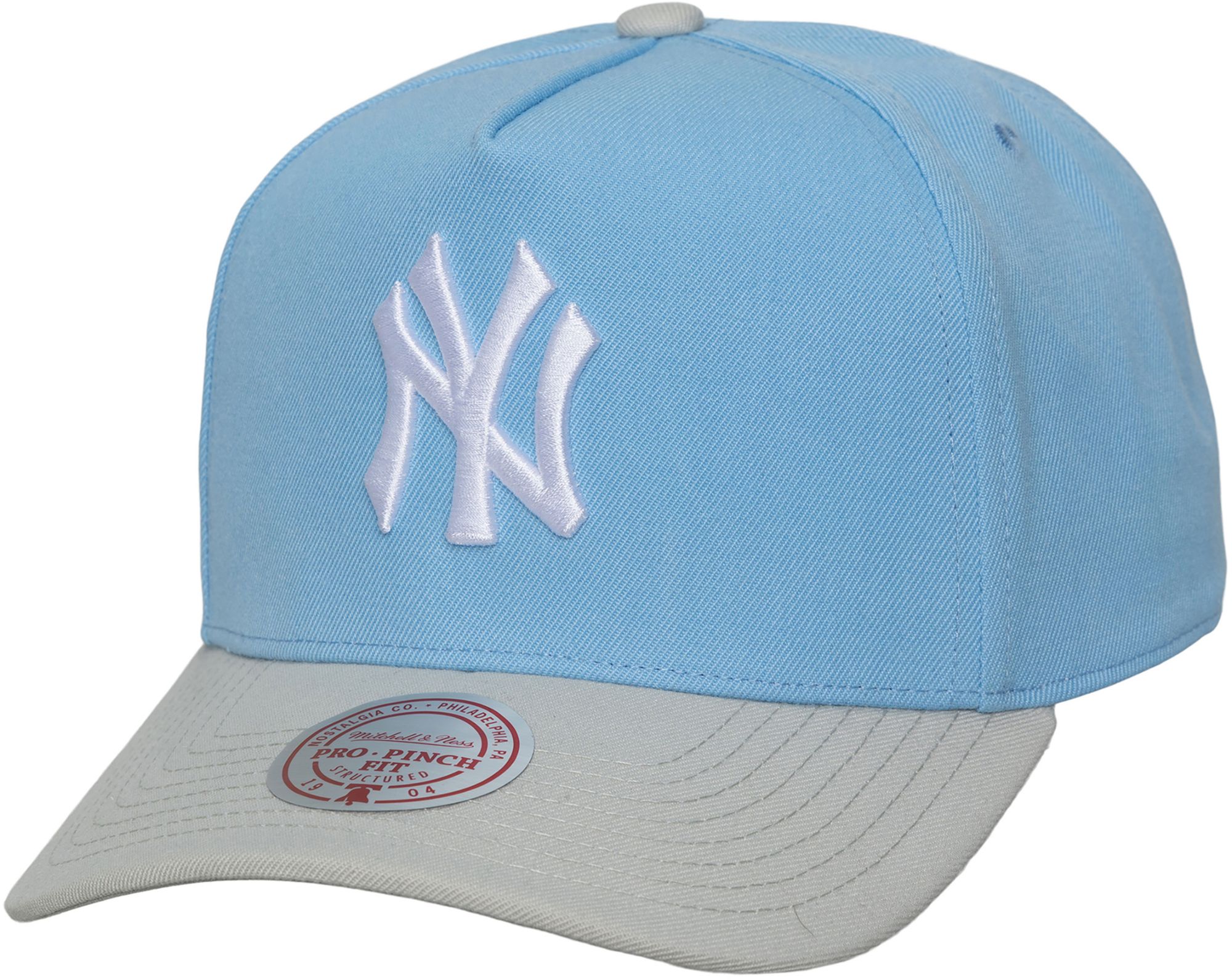 Mitchell & Ness Adult New York Yankees Light Blue Gleam Snapback