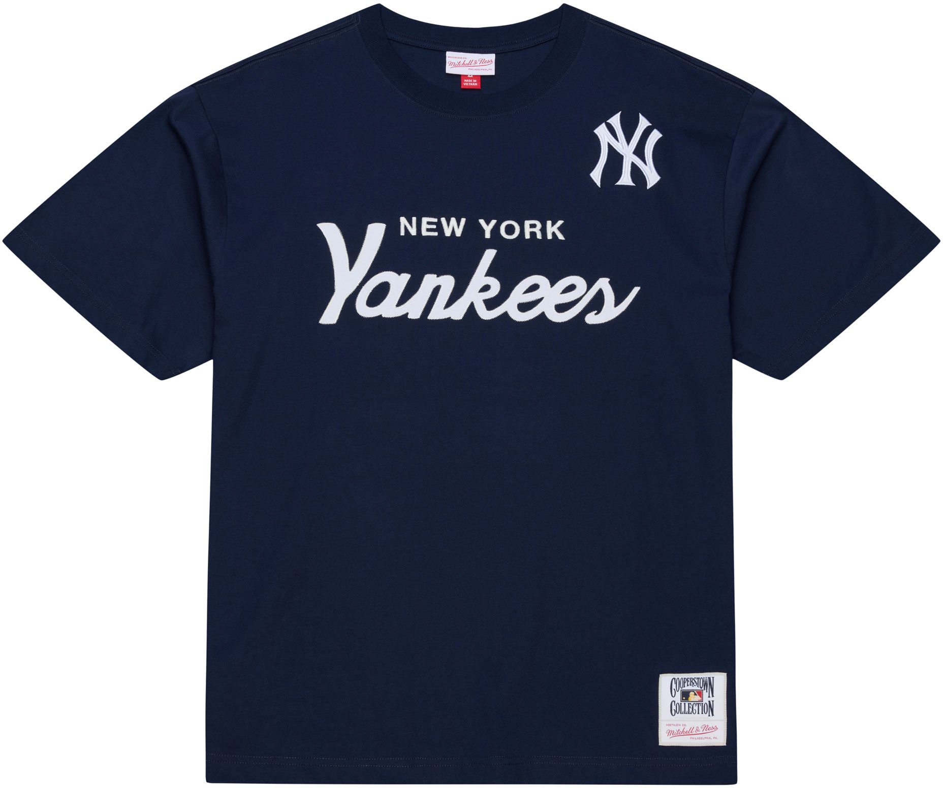Mitchell & Ness Men's New York Yankees Navy Head Coach T-Shirt