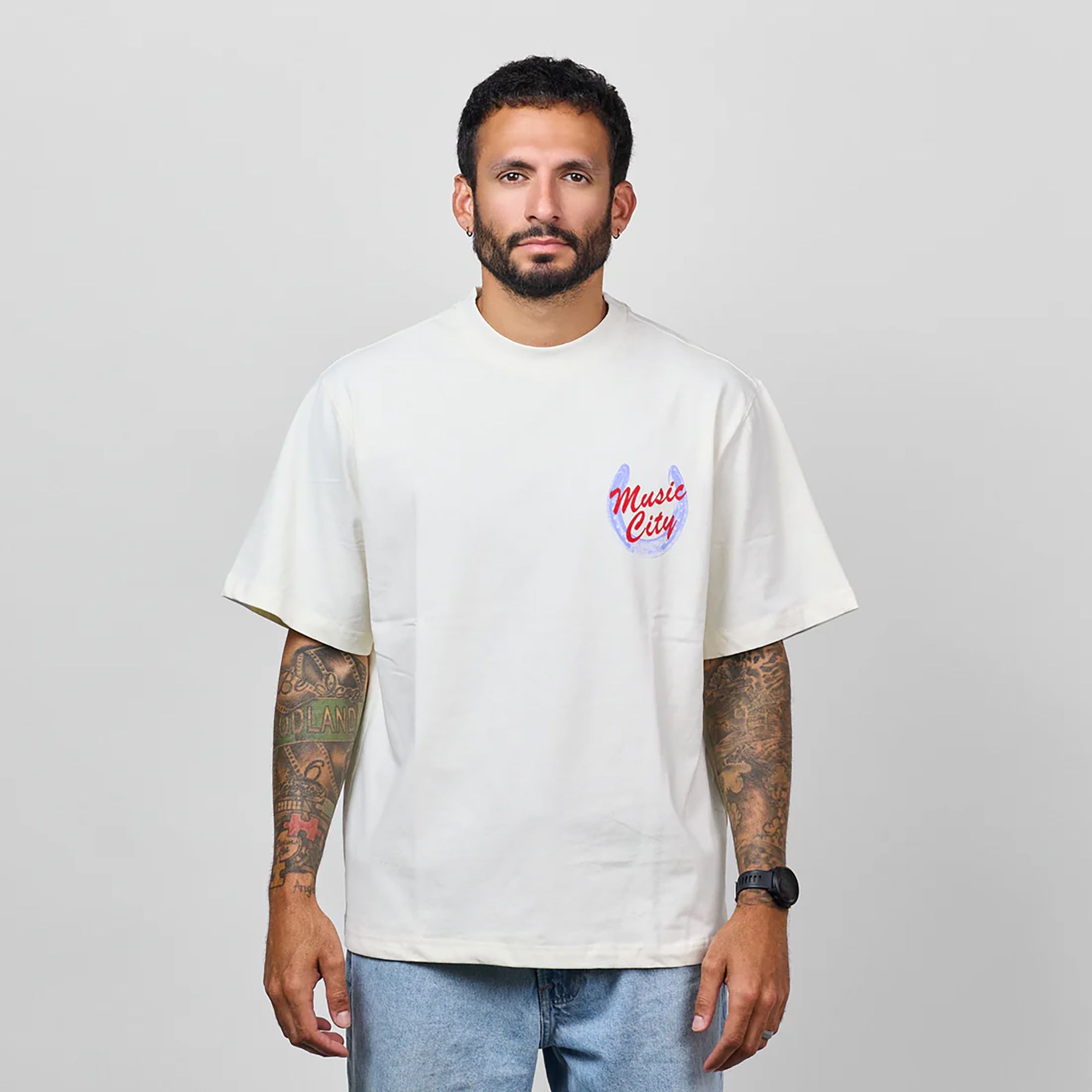 Nash Adult Nashville White Music Horseshoe T-Shirt | Dick