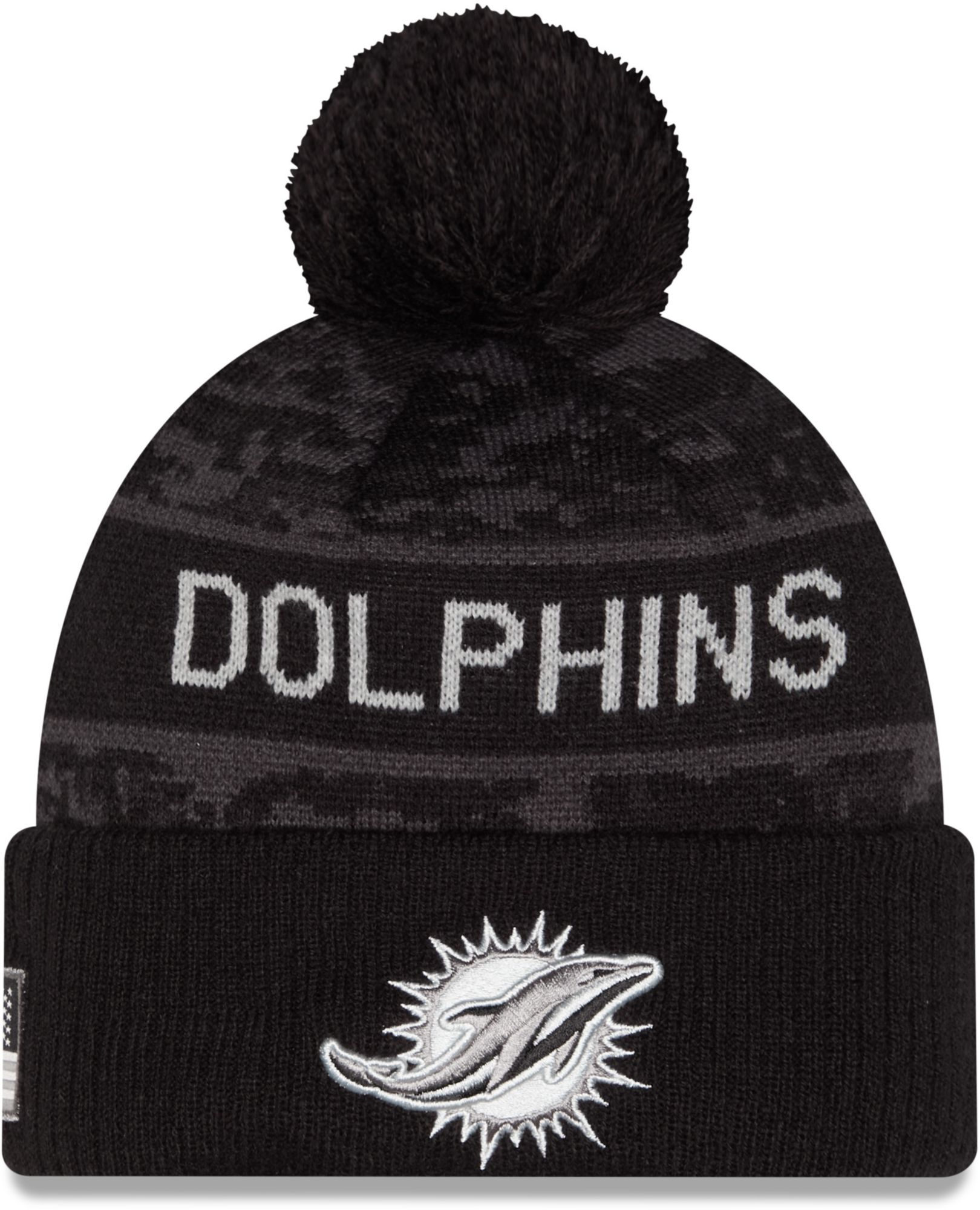 New Era Adult Miami Dolphins Salute To Service 2026 Sideline Knit