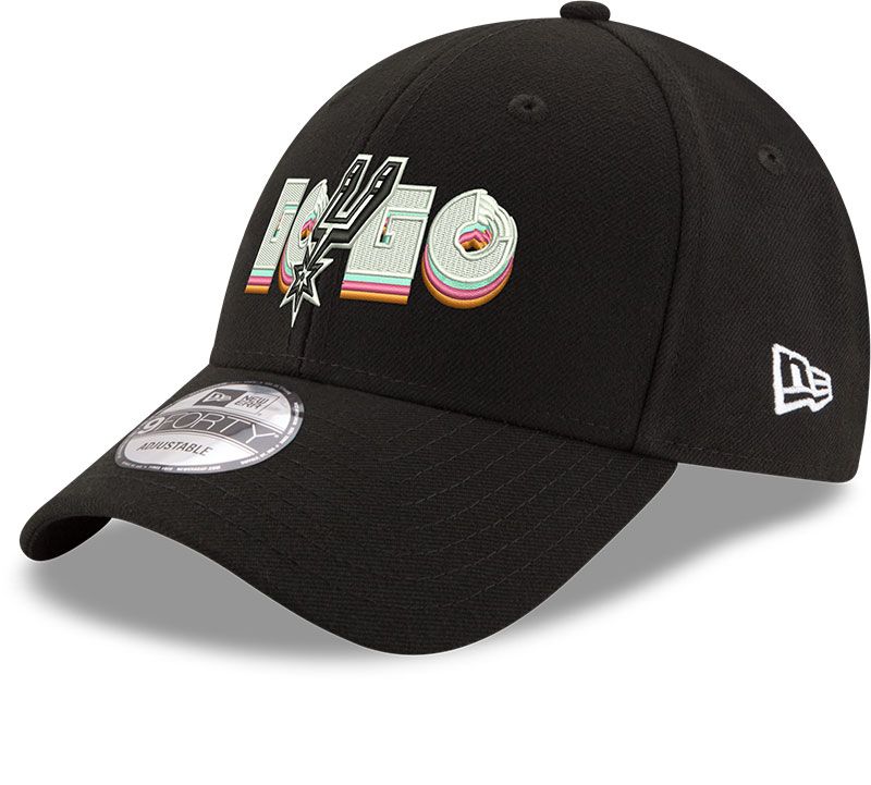New Era Adult San Antonio Spurs Black Go Slogan 9Forty Adjustable
