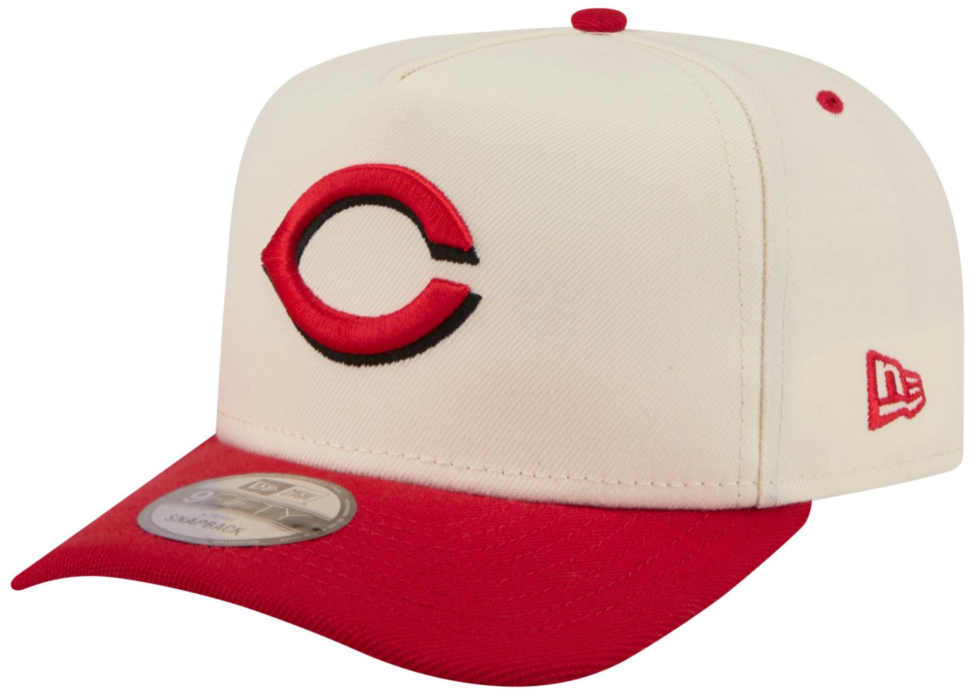 New Era Adult Cincinnati Reds Cream Rear Hit A-Frame 9Fifty
