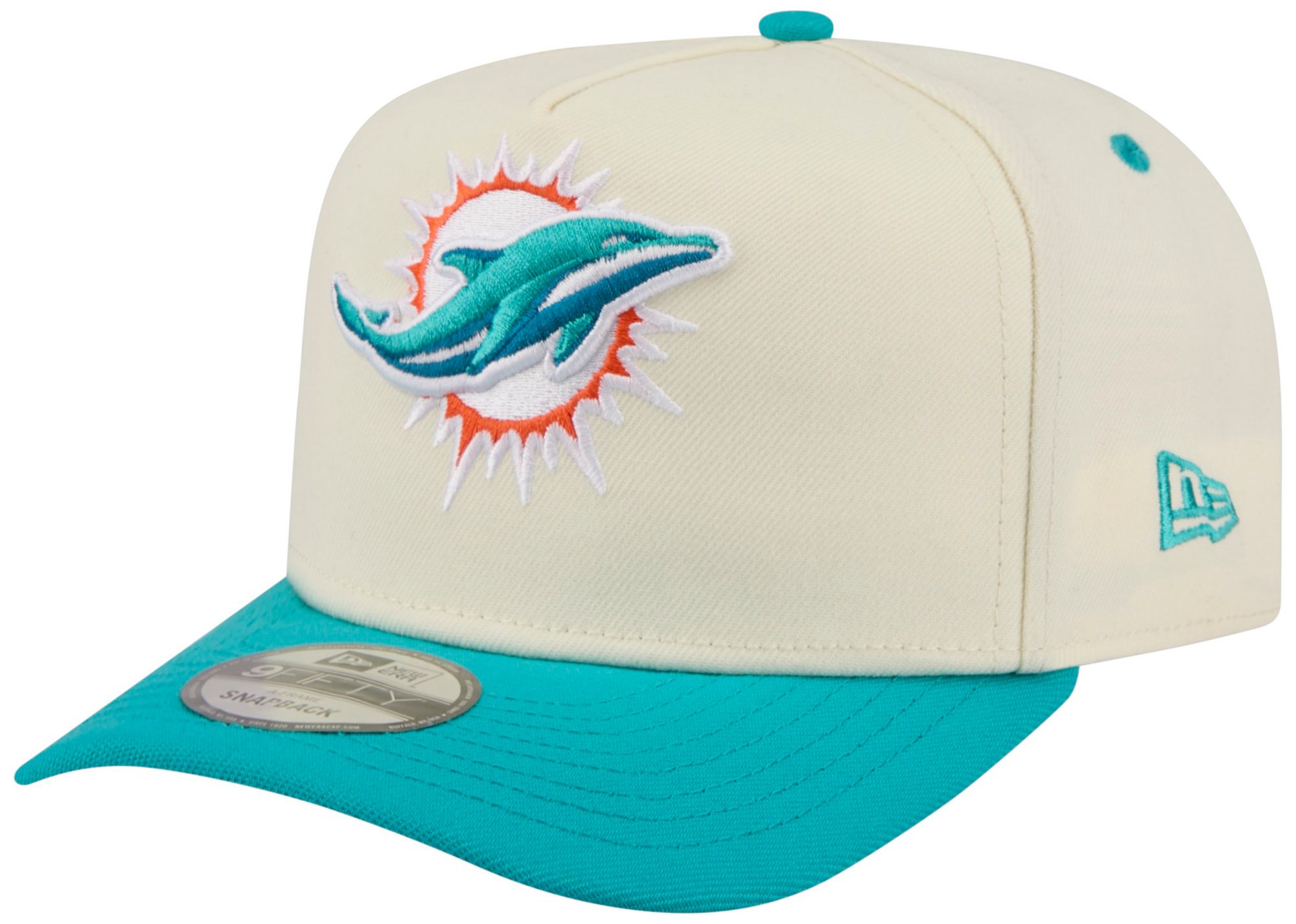 New Era Adult Miami Dolphins Turquoise Rear Hit A-Frame 9Fifty