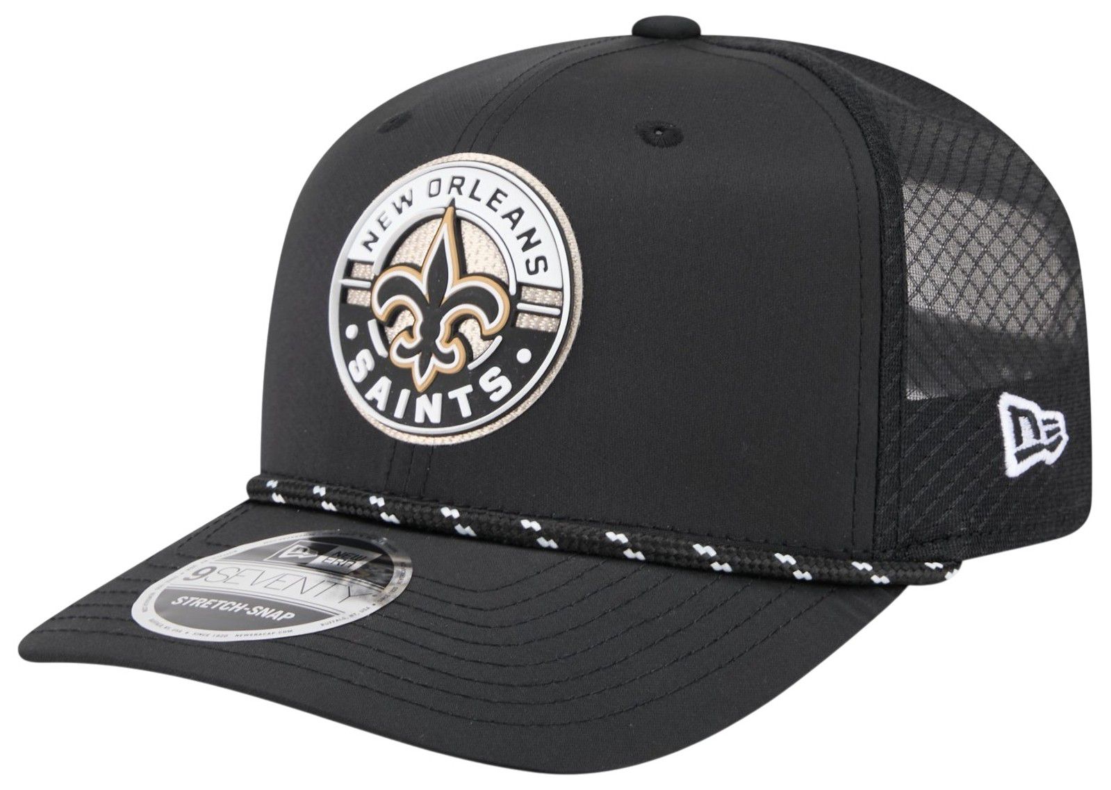 New Era Adult New Orleans Saints Black Game 9Seventy Adjustable