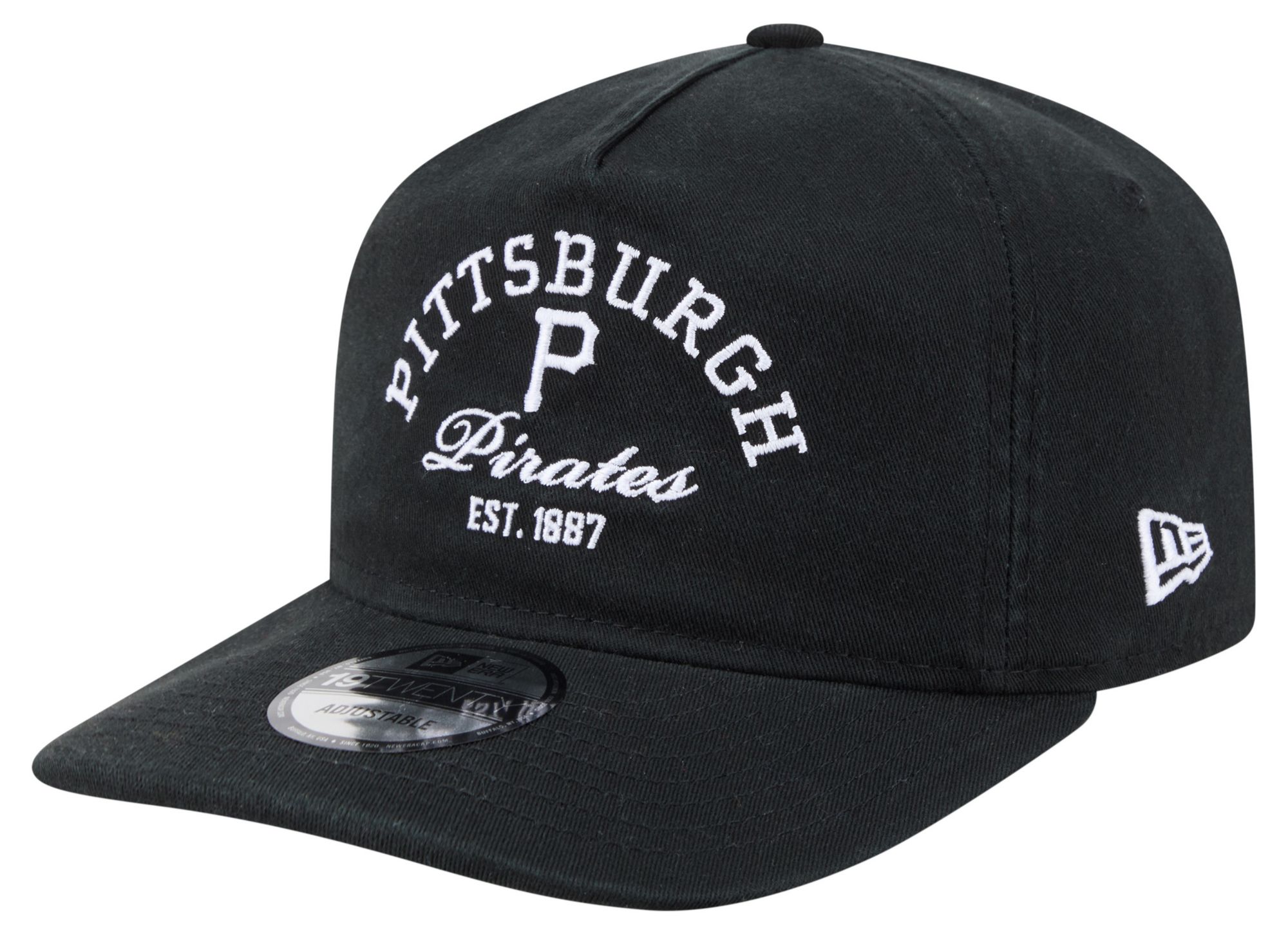 New Era Adult Pittsburgh Pirates Black 19Twenty Stacked Adjustable
