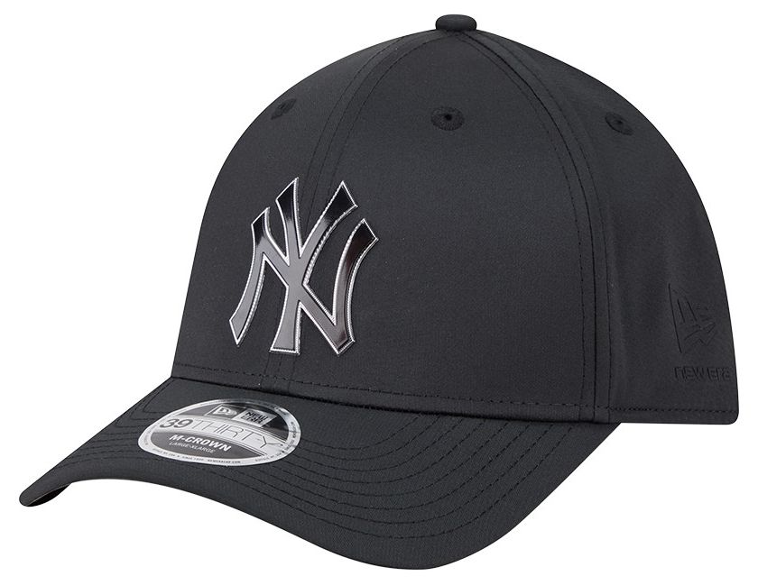 New Era Adult New York Yankees Black Metallic 39Thirty Stretch Fit