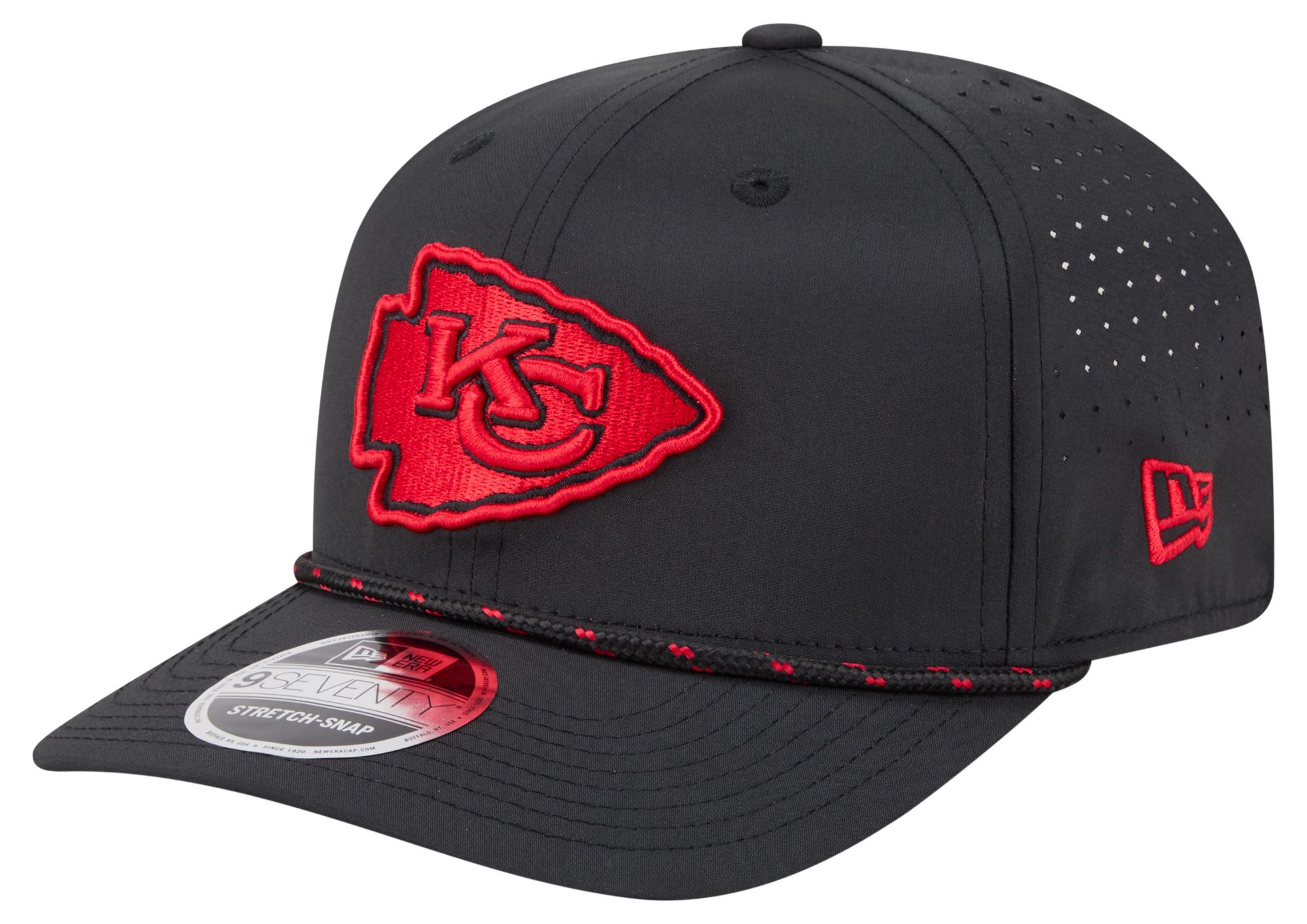 New Era Adult Kansas City Chiefs Black Rope 9Seventy Adjustable