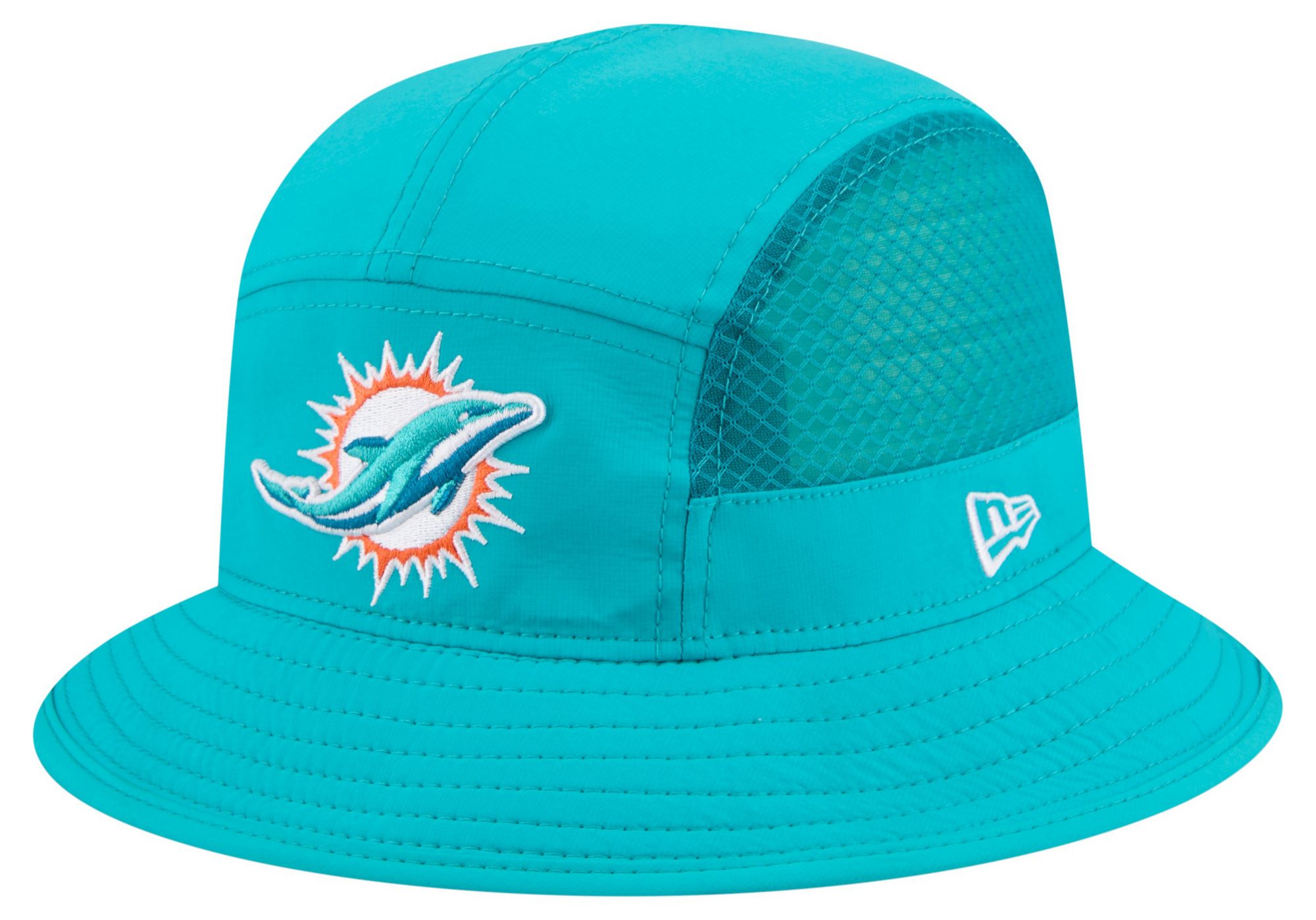 New Era Adult Miami Dolphins Turquoise Mesh Bucket Hat | Dick's