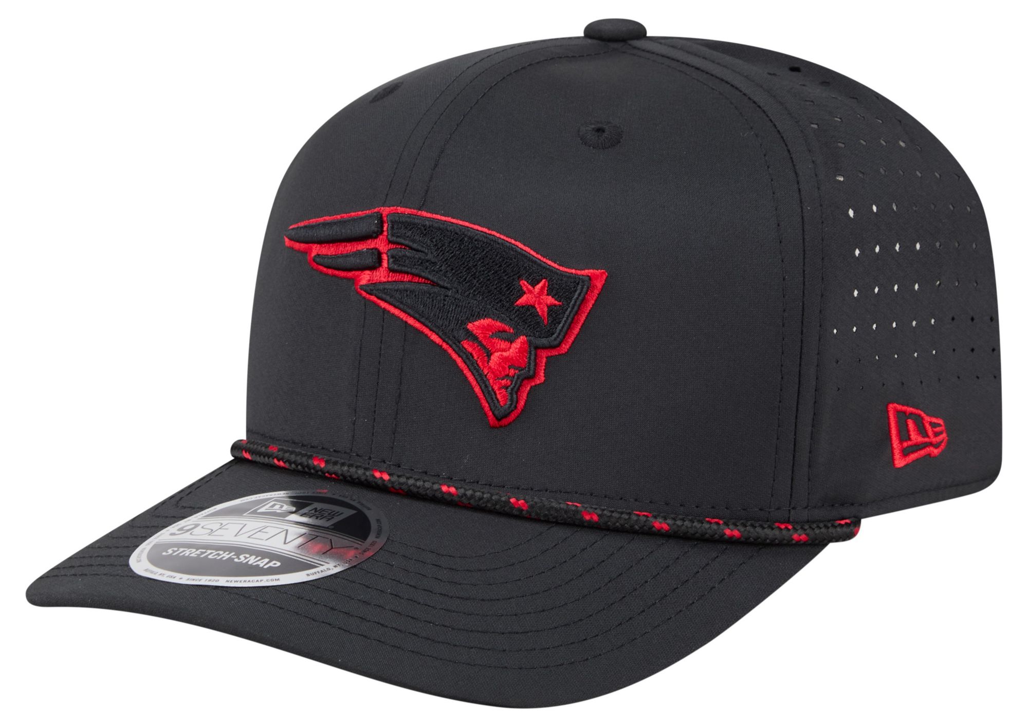 New Era Adult New England Patriots Black Rope 9Seventy Adjustable