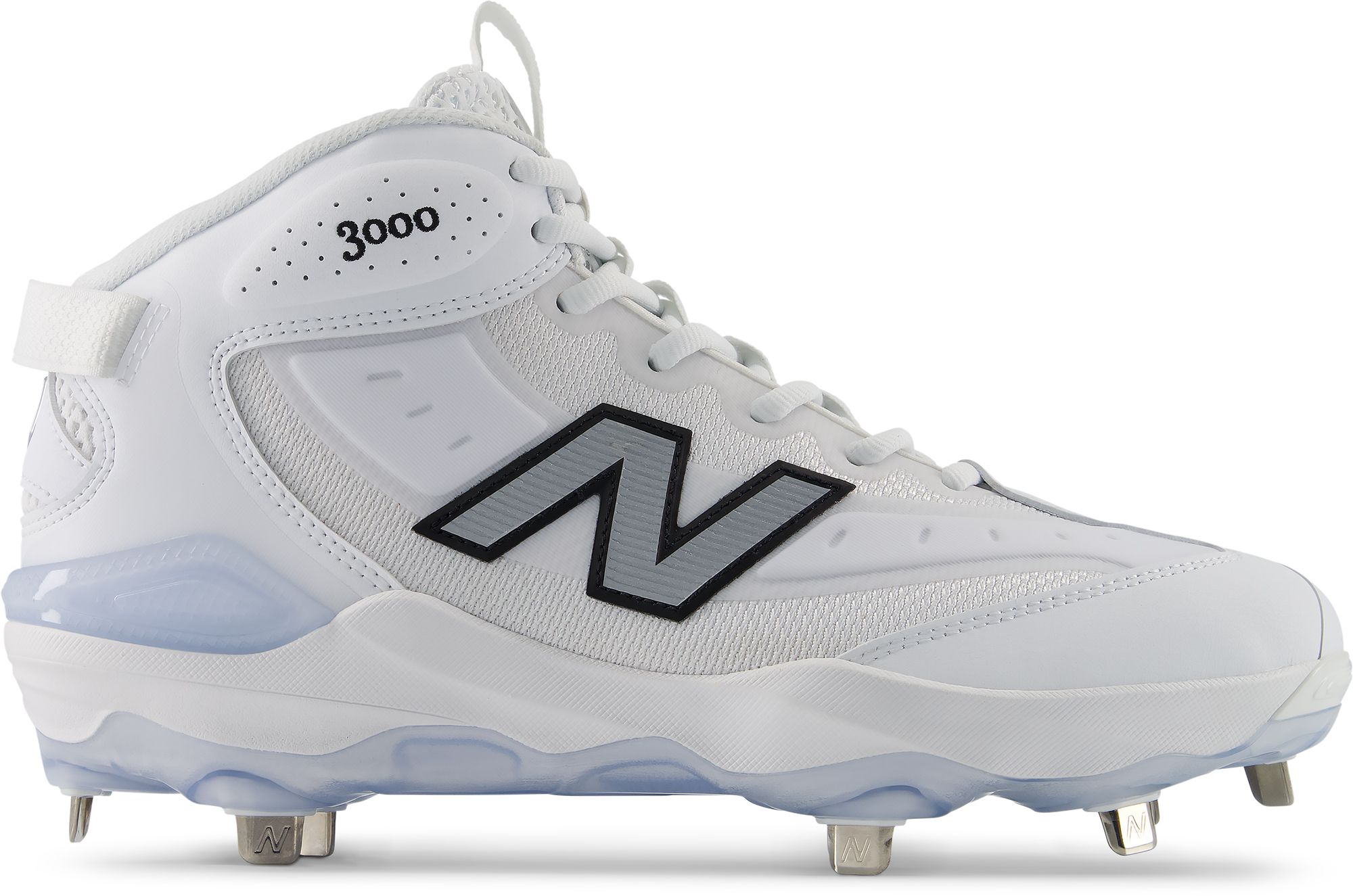 New Balance 3000 ホワイト シューズ New Balance Men's Fresh Foam 3000 V8 Metal Mid Baseball Cleats