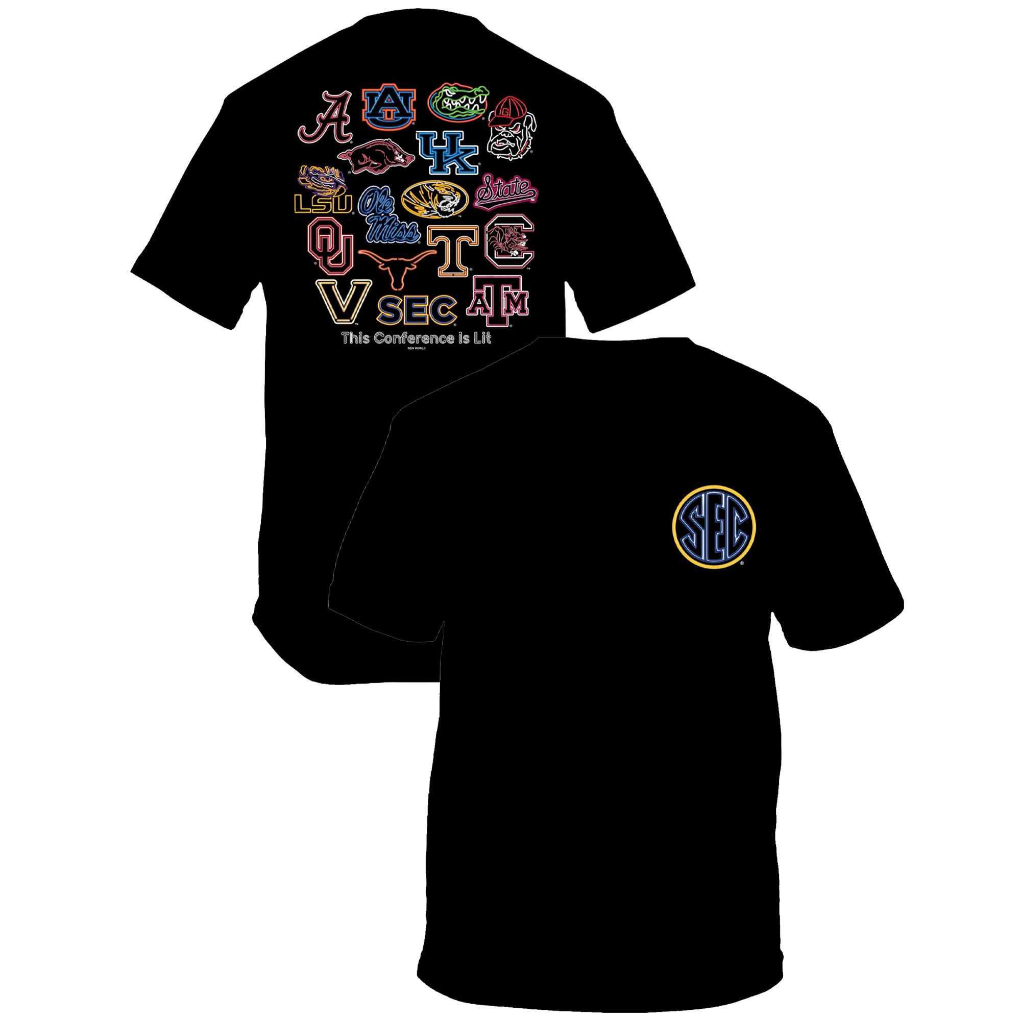 New World Graphics Men's NCAA SEC Black Neon T-Shirt | Dick's