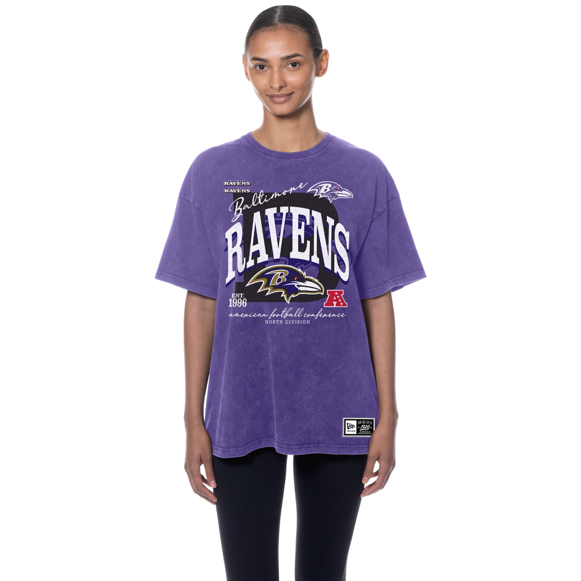 New Era Women's Baltimore Ravens Oversized Mineral Washed T-Shirt