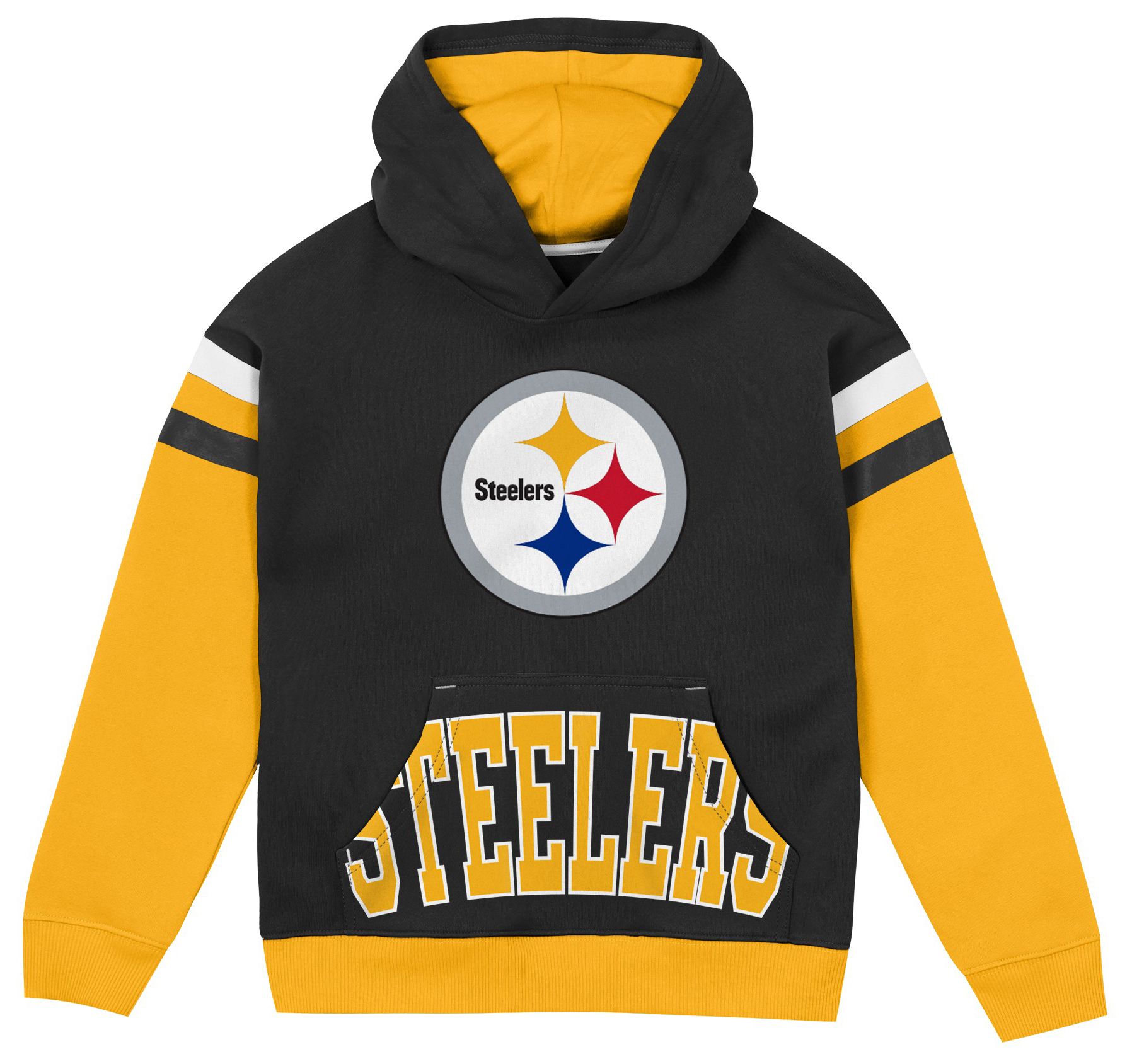 NFL Steelers フーディー パーカー USA古着 アメフト NFL Team Apparel Boys' Pittsburgh Steelers Pass Rush Hoodie