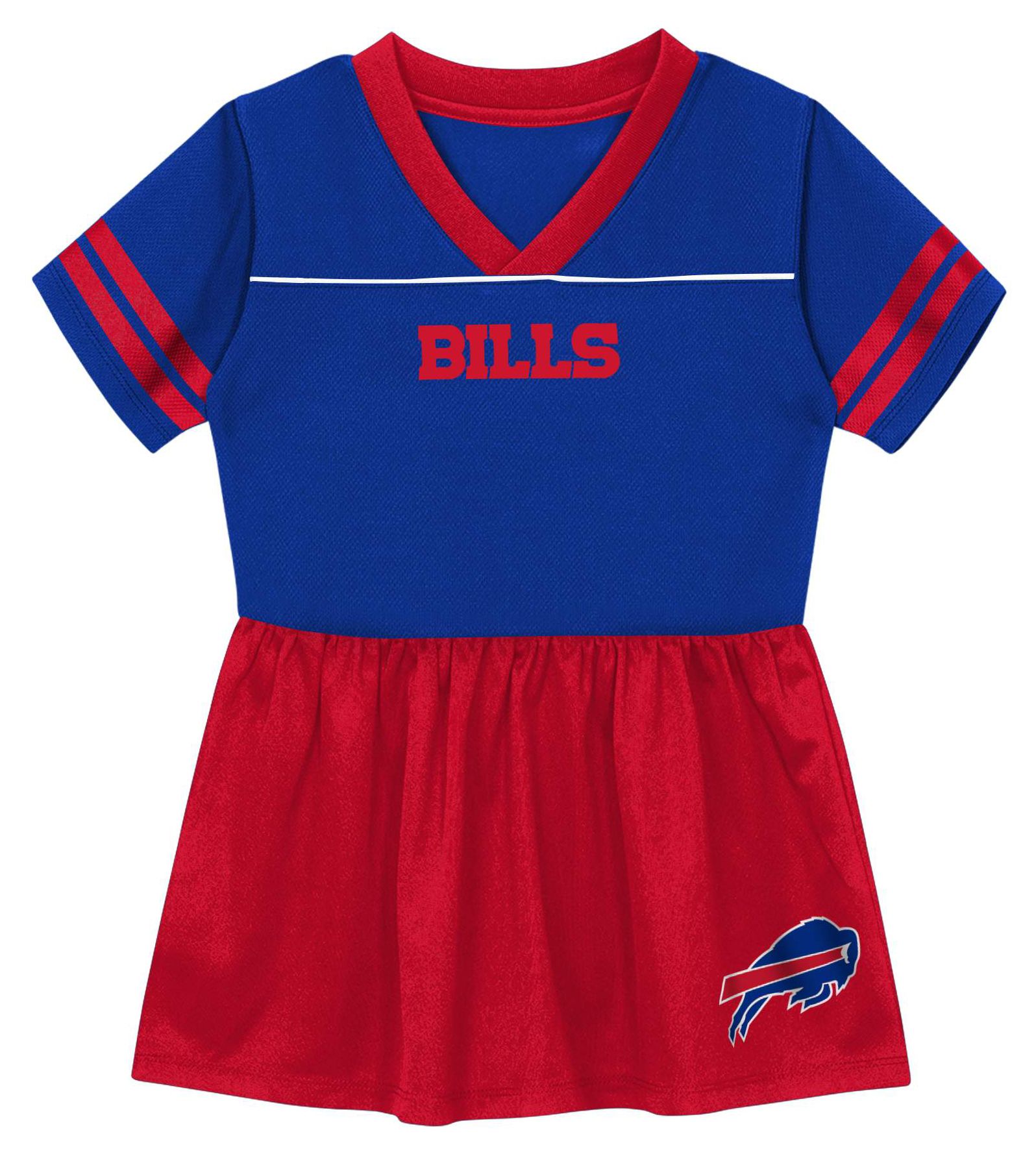 bills jersey dress NFL Team Apparel Girls' Buffalo Royal Stadium Lights Dress, Size 5/6, Blue Stadium lights