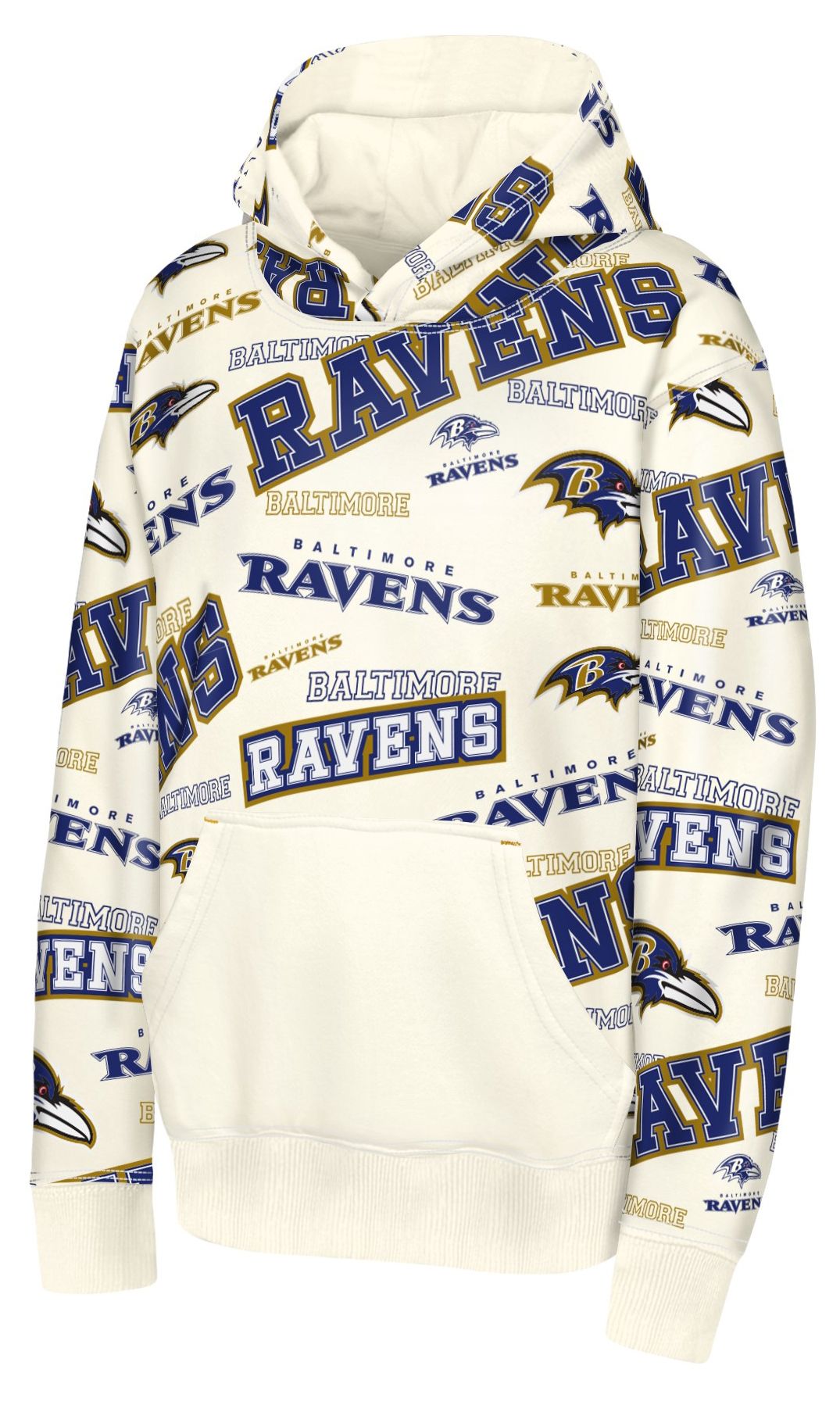 NFL Team Apparel Youth Baltimore Ravens Shake and Bake Hoodie