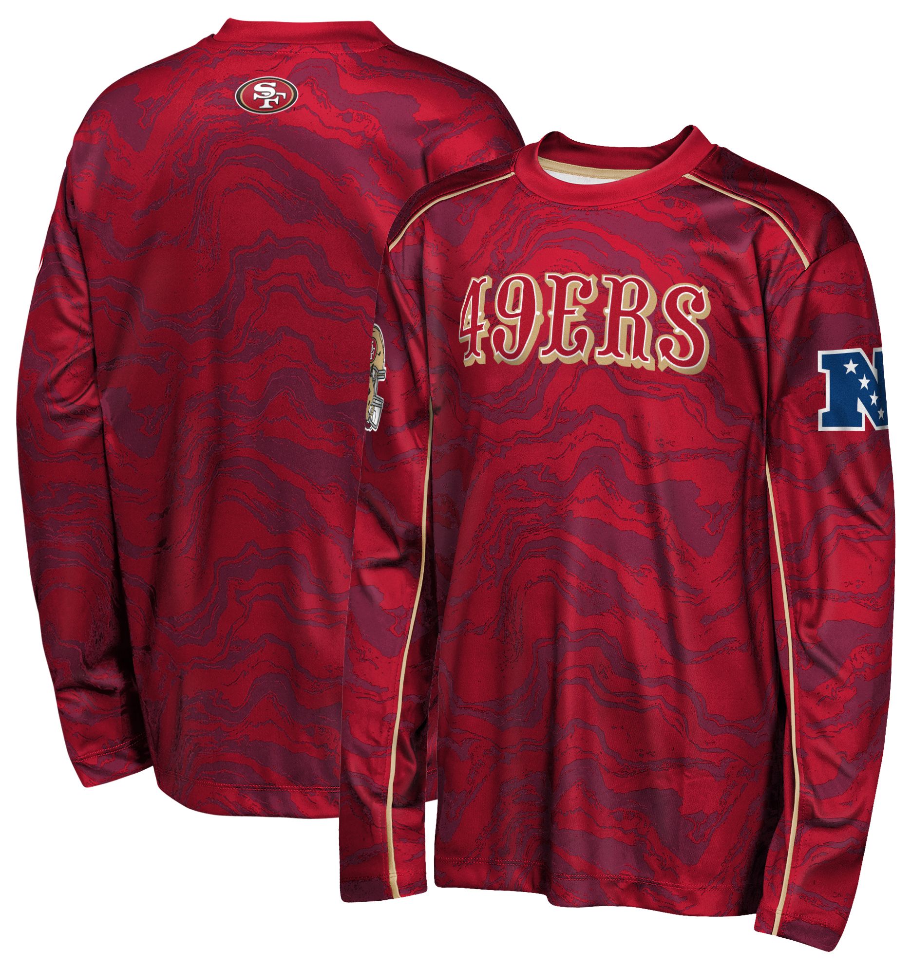 NFL Team Apparel Youth San Francisco 49ers Red Tailgate Long
