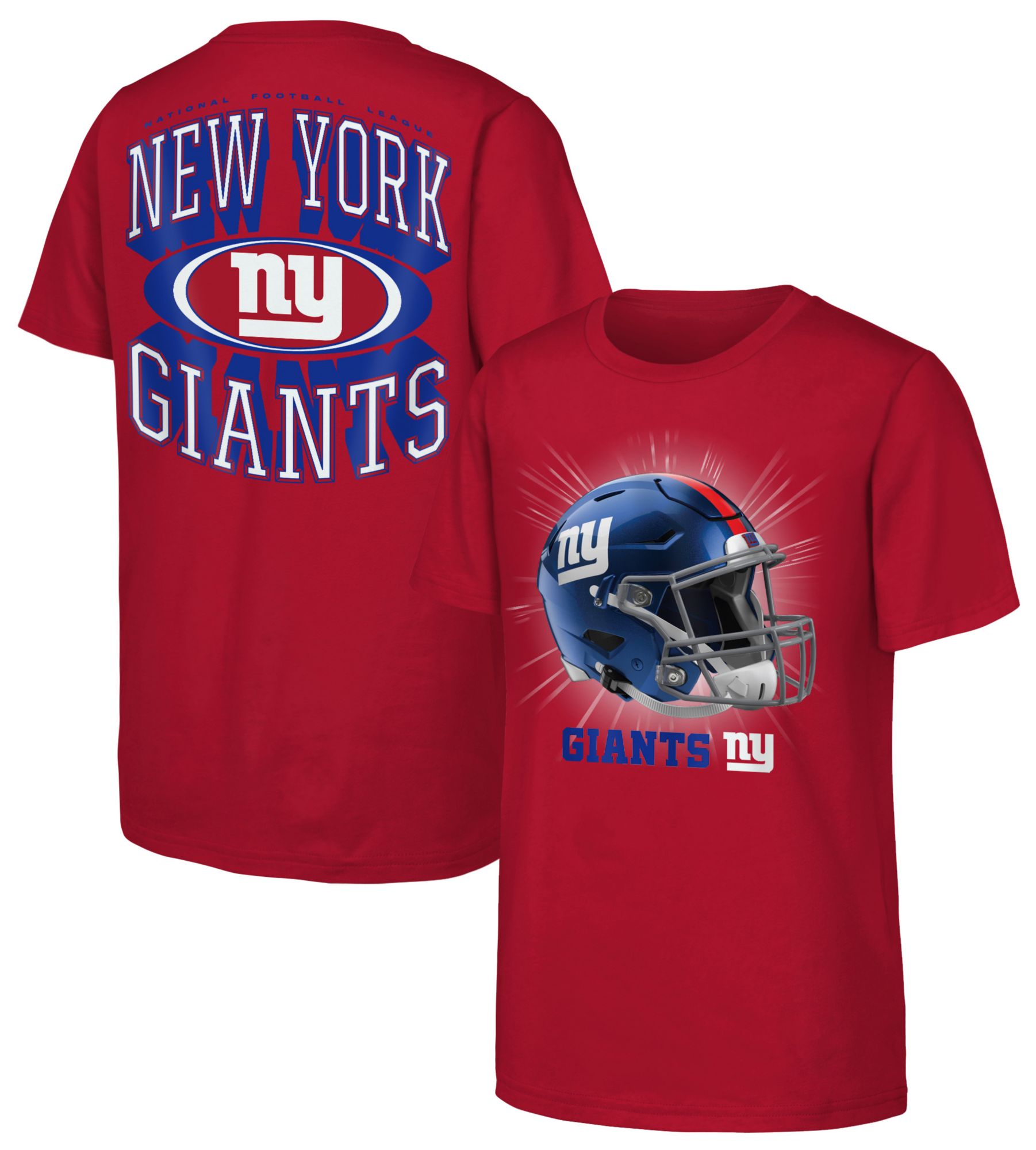 NFL Team Apparel Youth New York Giants Red Mentality T-Shirt