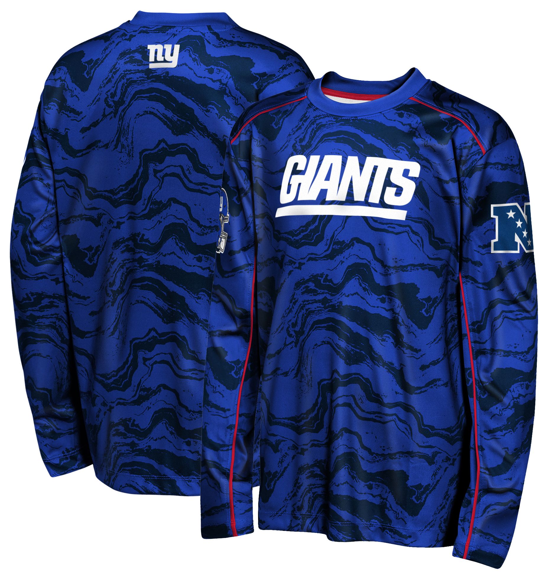 NFL Team Apparel Youth New York Giants Blue Tailgate Long Sleeve