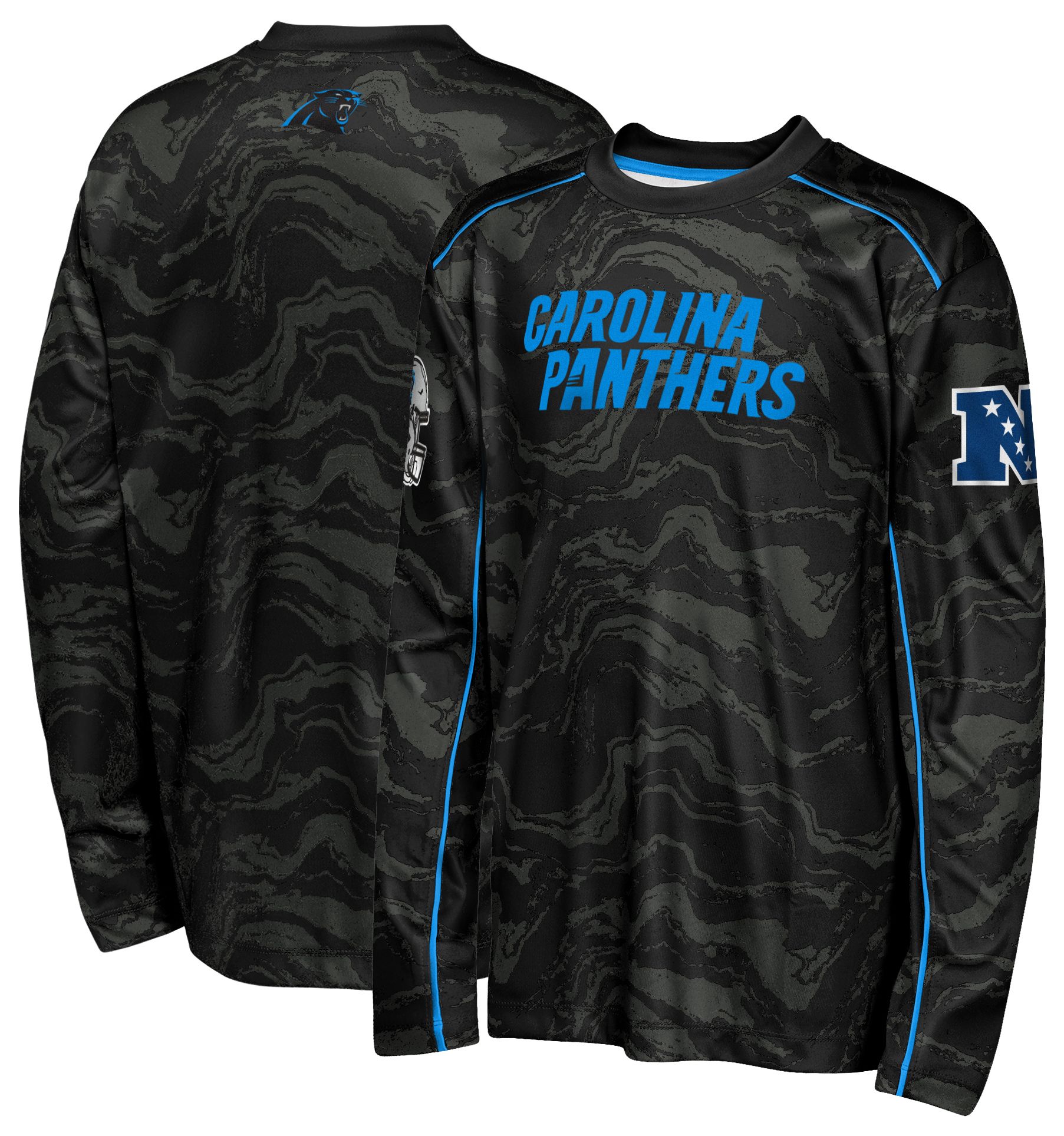 NFL Team Apparel Youth Carolina Panthers Black Tailgate Long