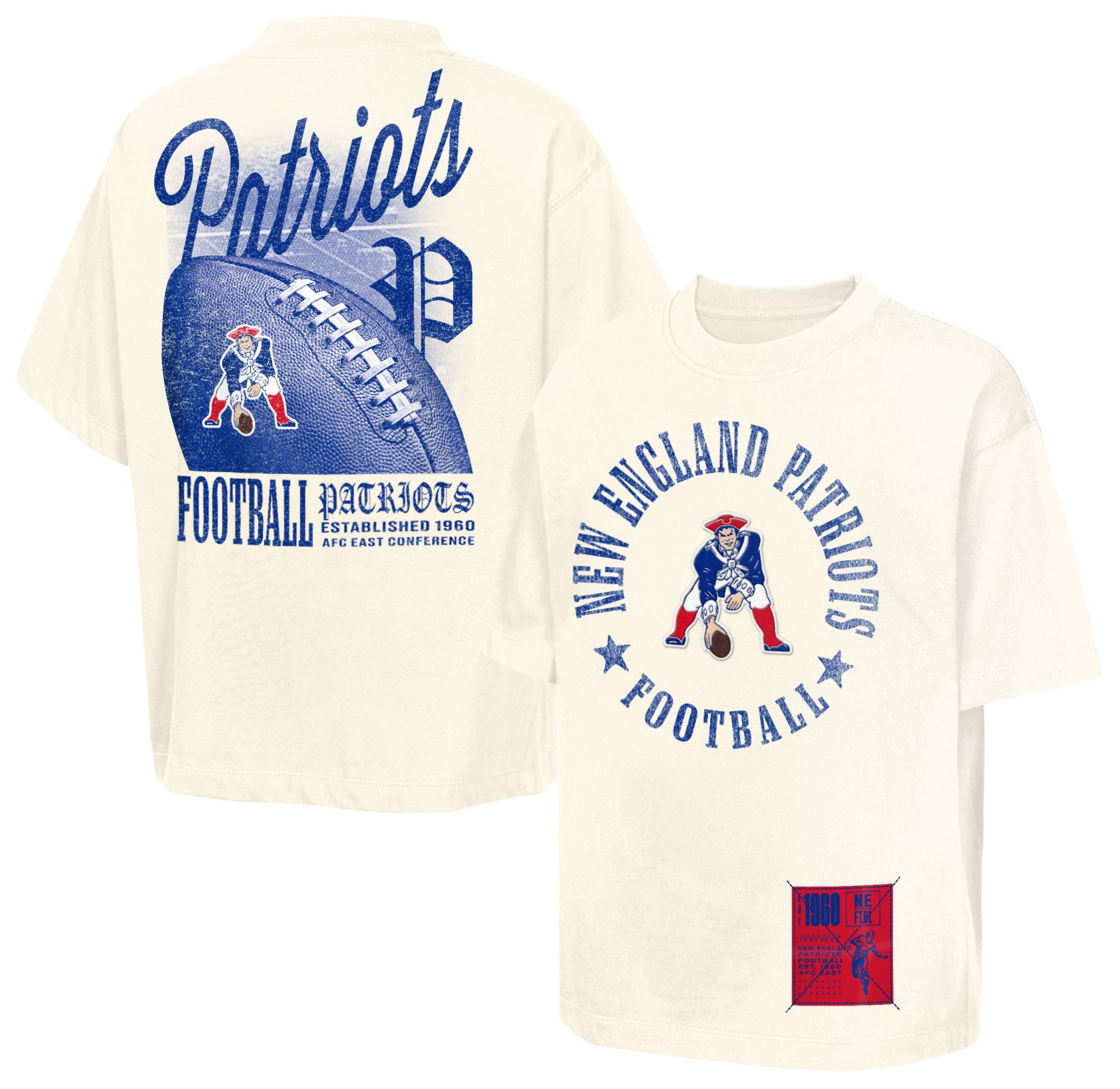 NFL Team Apparel Youth New England Patriots Natural Classic