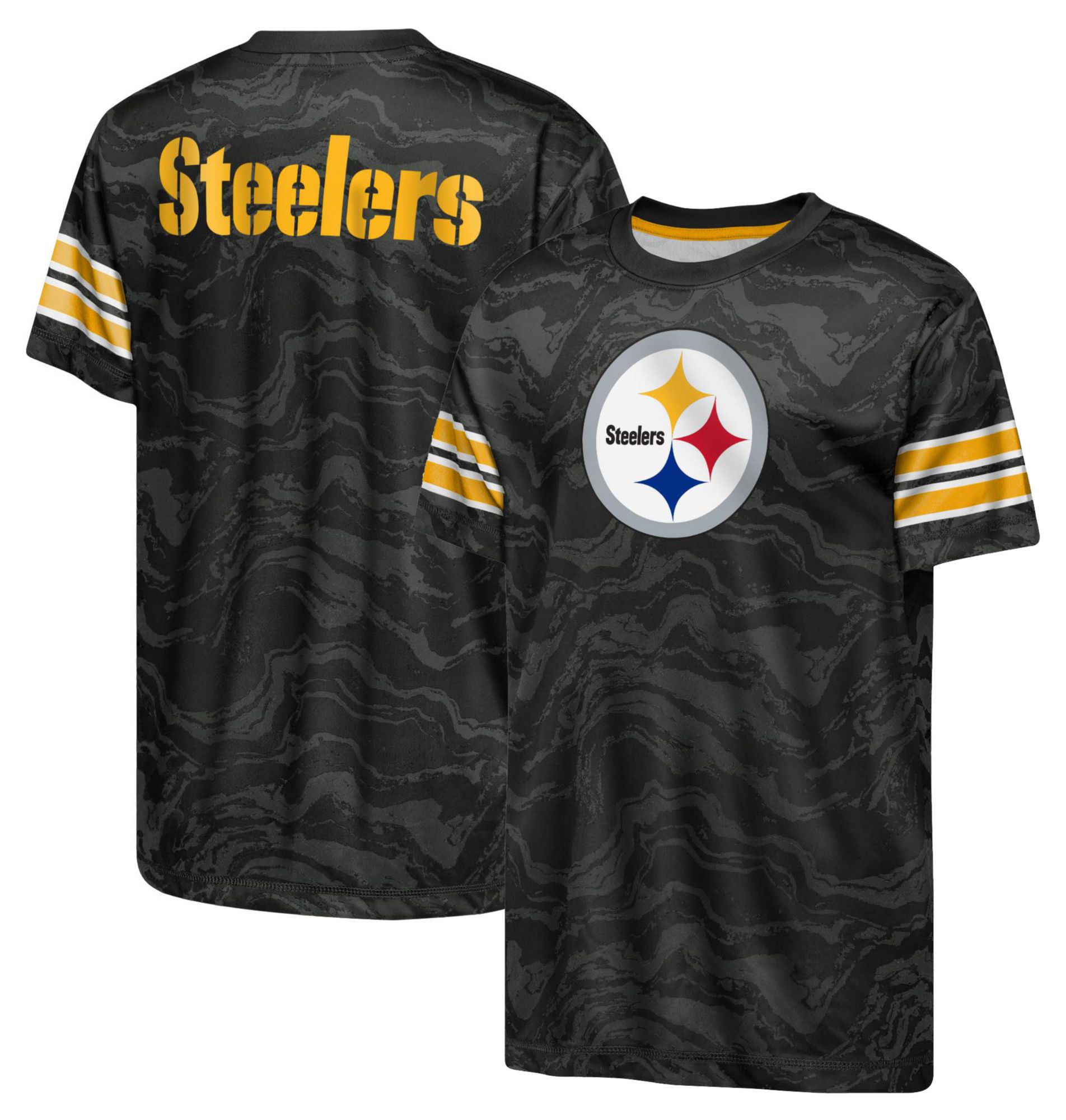 NFL Team Apparel Youth Pittsburgh Steelers Black T-Shirt | Dick's