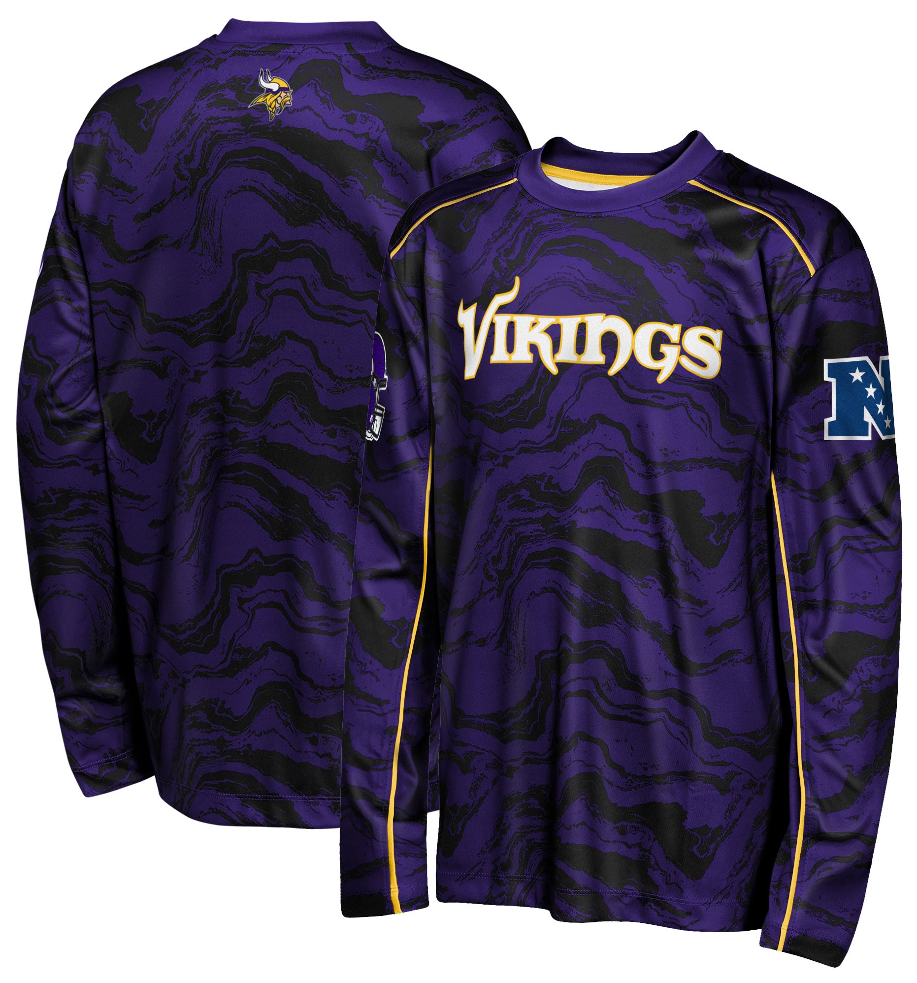 NFL Team Apparel Youth Minnesota Vikings Purple Tailgate Long