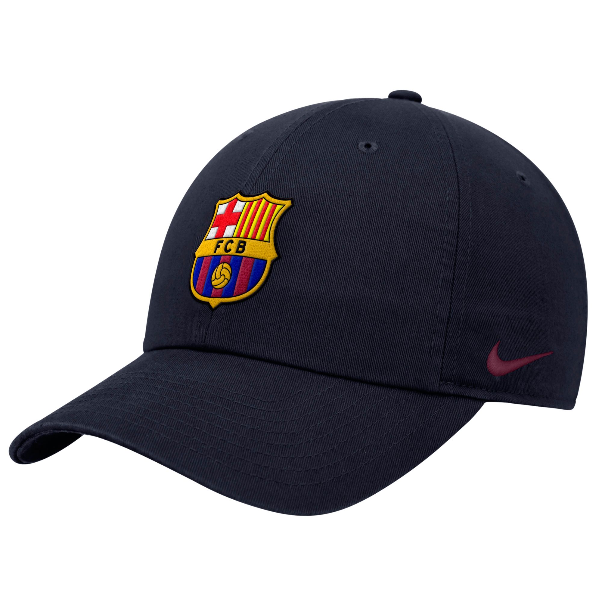 Nike Adult FC Barcelona Navy Core Team Crest Dad Hat | Dick's