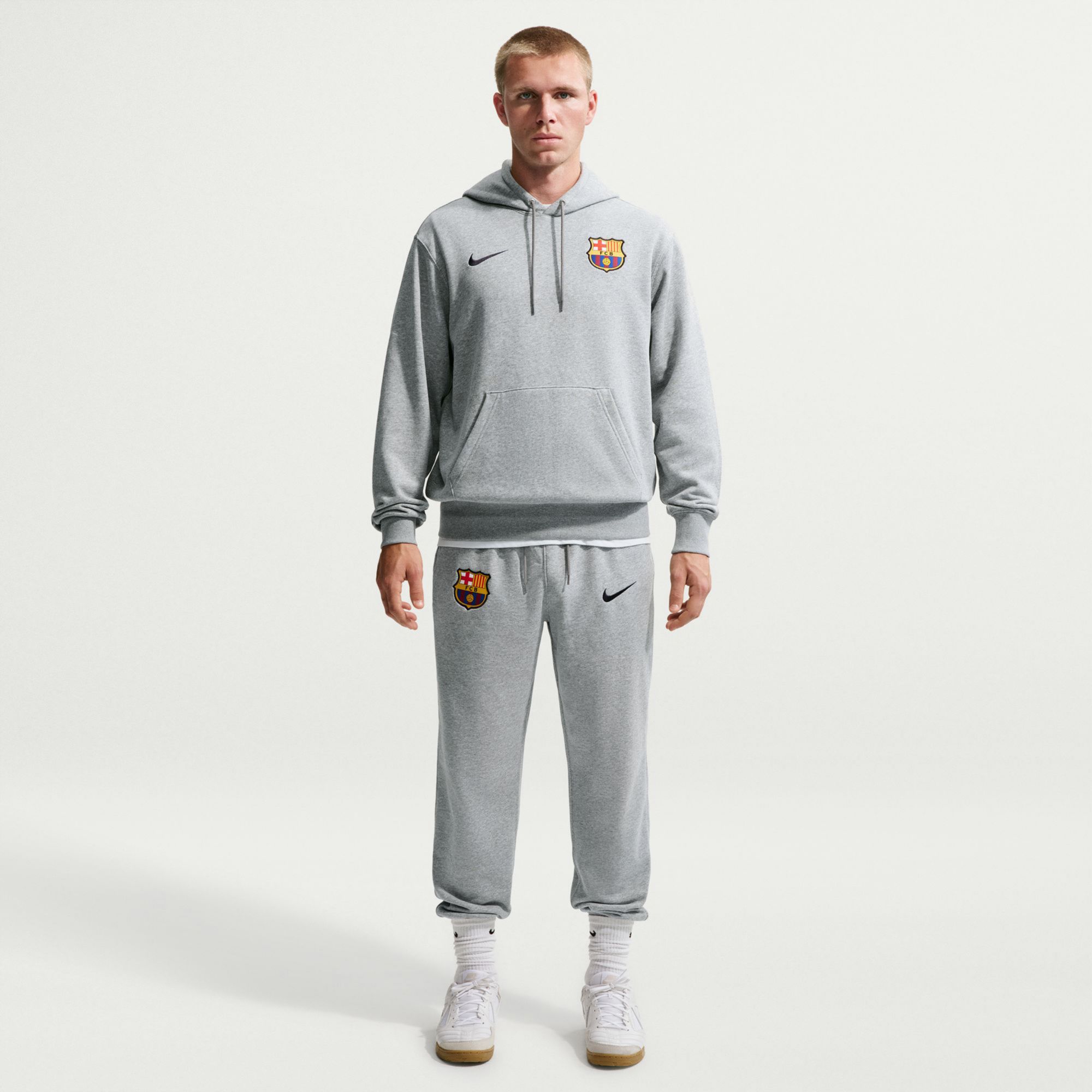 Nike Adult FC Barcelona Grey Club Hoodie | Dick's Sporting Goods