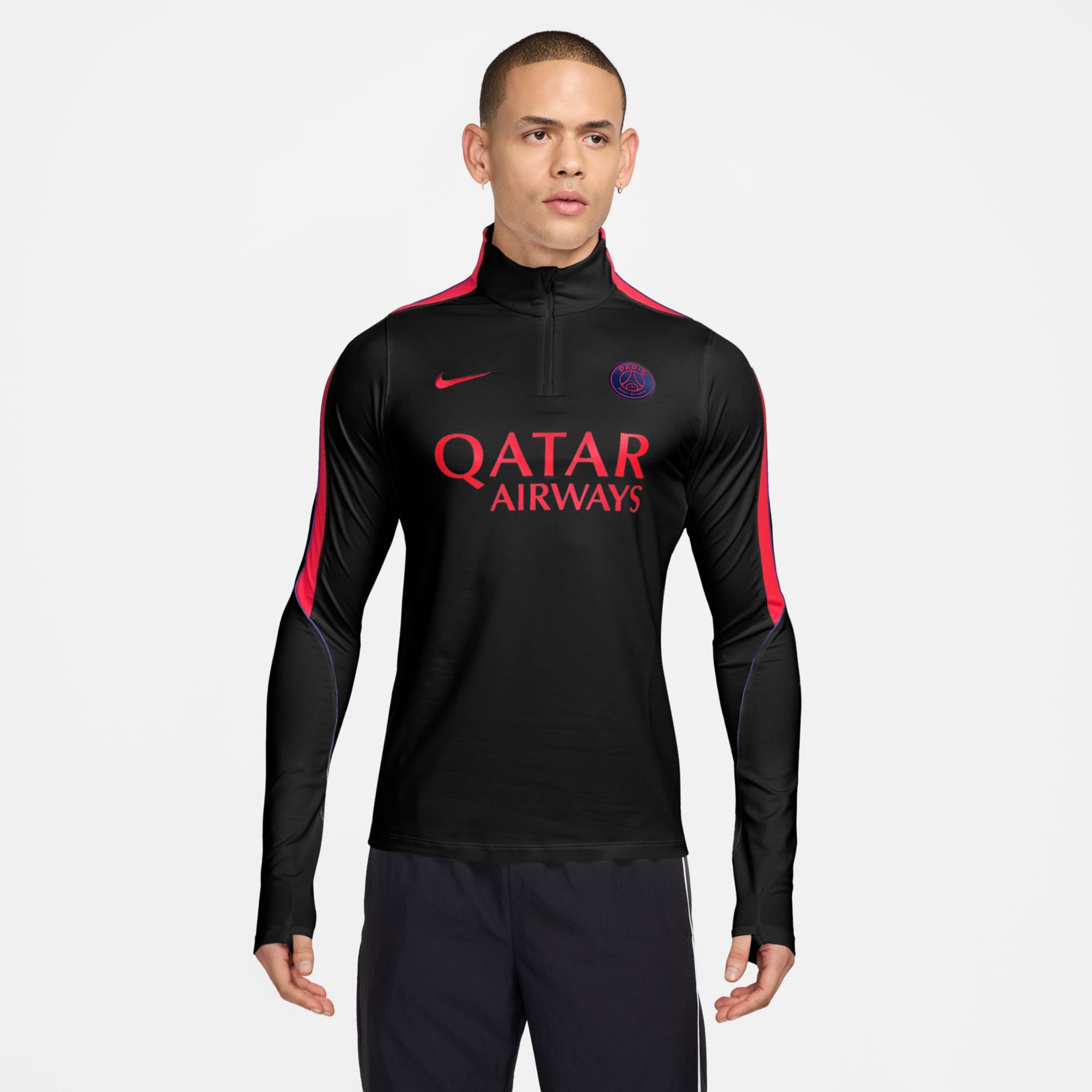 Nike PSG Dri-FIT 長袖ジャージ L ブラック Nike Adult Paris Saint-Germain FC Black 2026 1/4-Zip Jacket