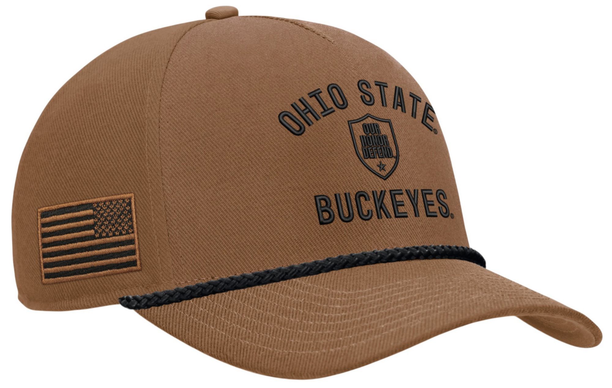 NIKE Pro elite 2023 cap 新品未使用品 Nike Adult Ohio State Buckeyes 2026 Military Appreciation Trucker