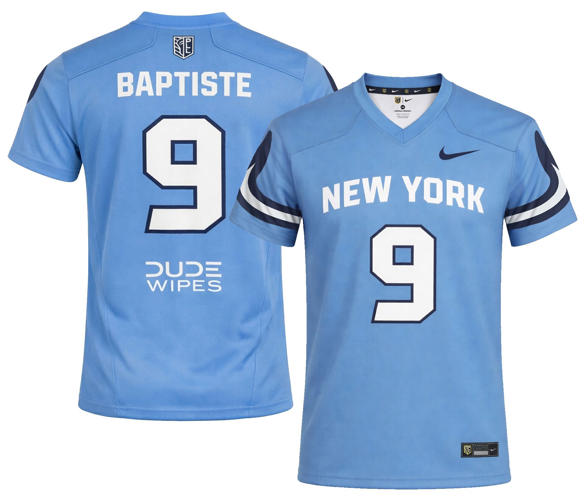 Nike Adult New York Atlas Light Blue Trevor Baptiste #9 Home