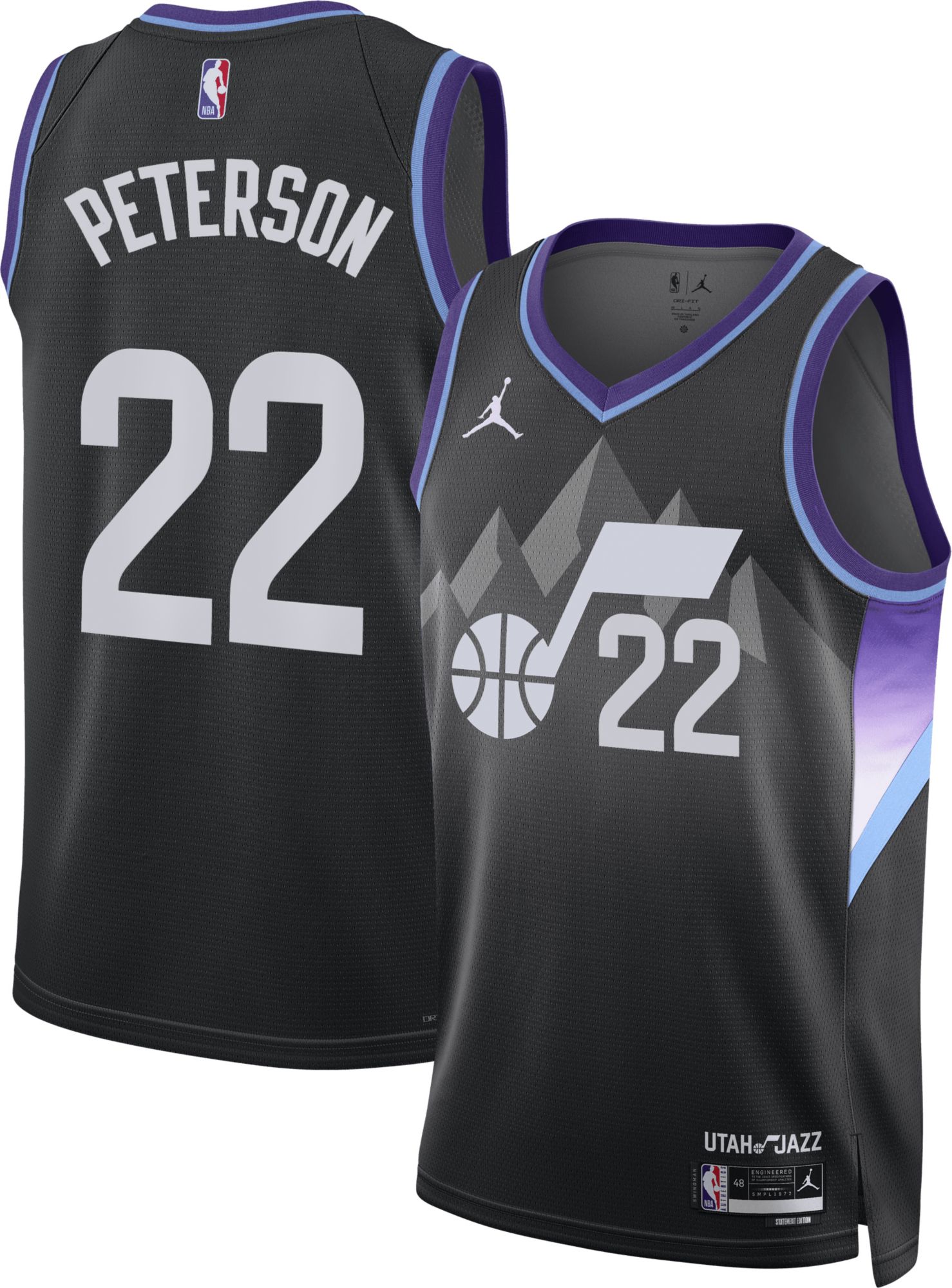 Jordan Adult Utah Jazz Darryn Peterson 2026 NBA Draft Pick