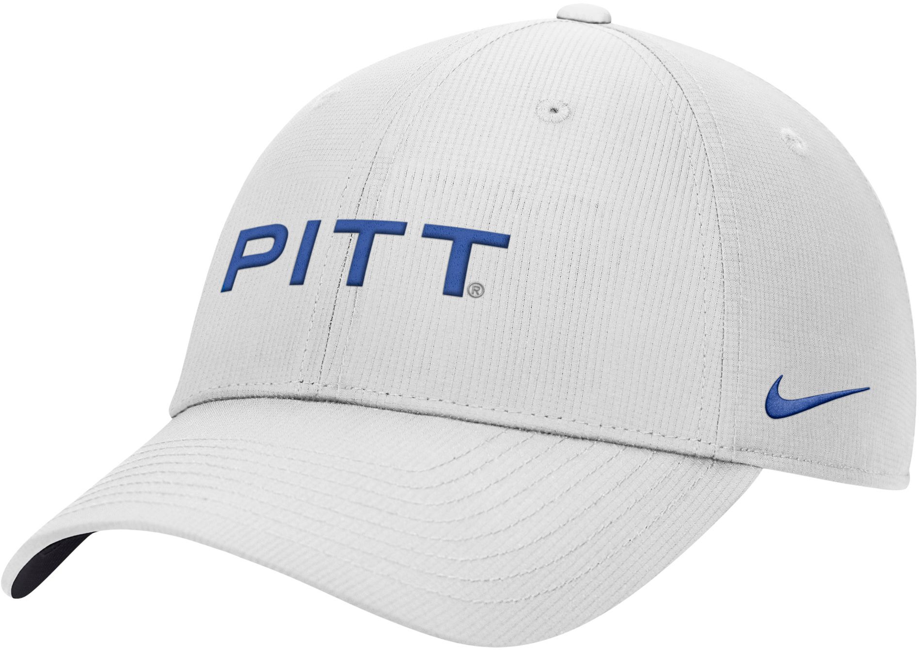 Nike Adult Pitt Panthers White Rip Stop Club Adjustable Hat
