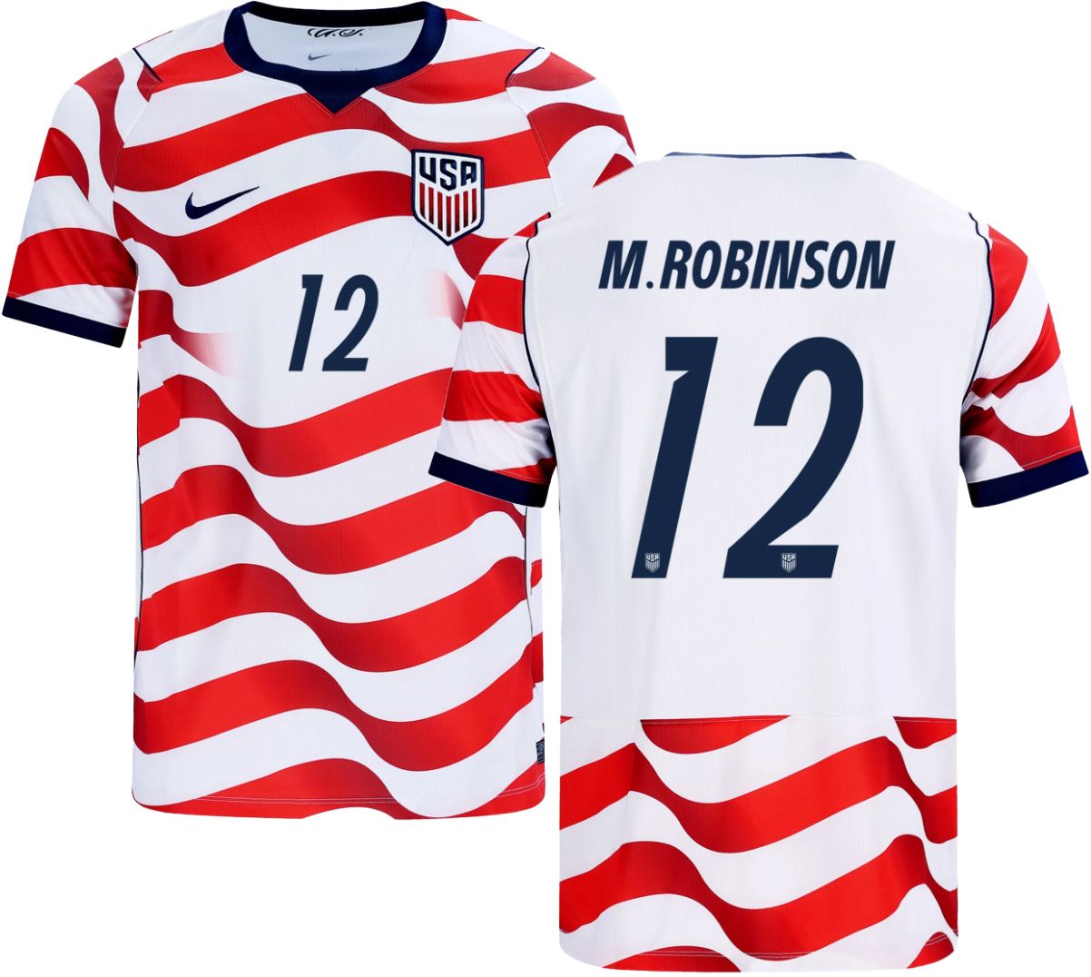 サッカーユニフォーム　USA Nike Adult USMNT Miles Robinson #12 2026 Home Replica Jersey