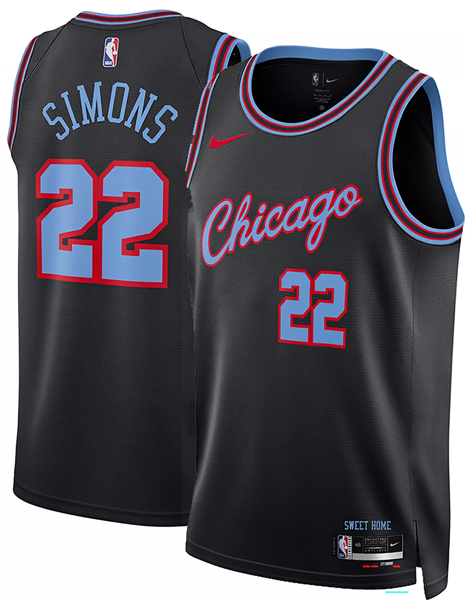 Nike Adult 2025-26 City Edition Chicago Bulls Anfernee Simons #1 Swingman Jersey