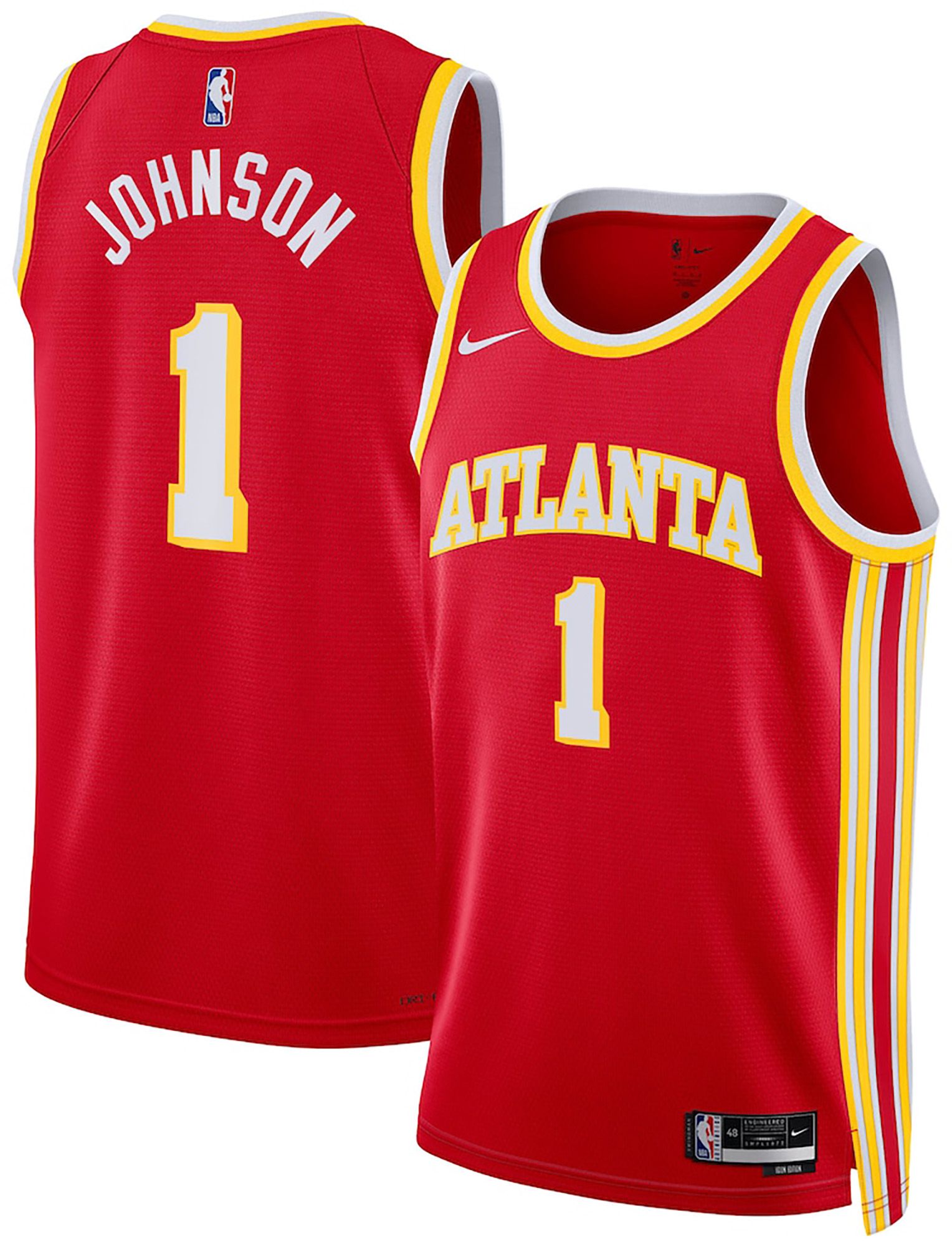 Nike Jalen Johnson Red Atlanta Hawks Swingman Jersey