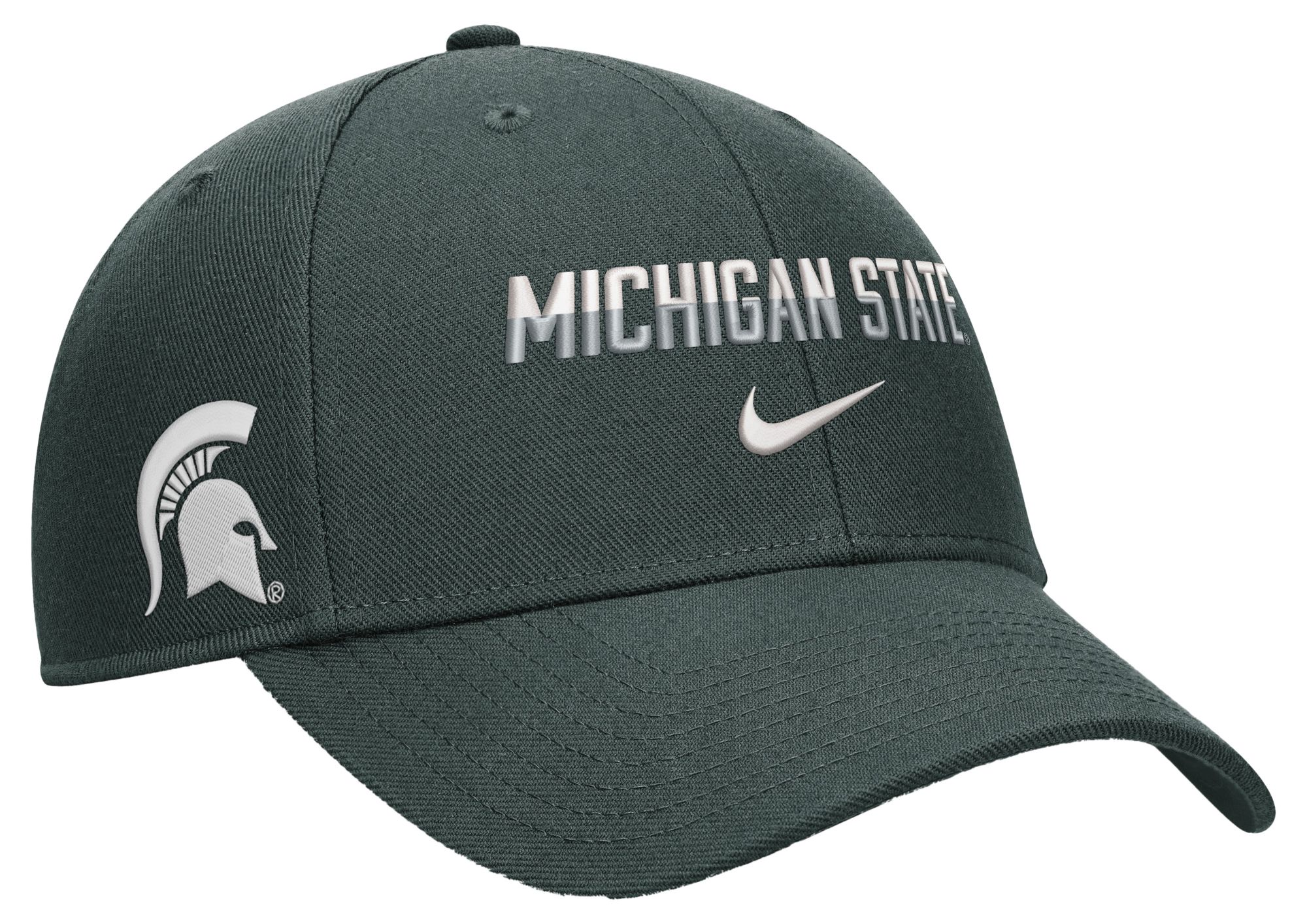 Nike Adult Michigan State Spartans Green Rise Game Day Structured