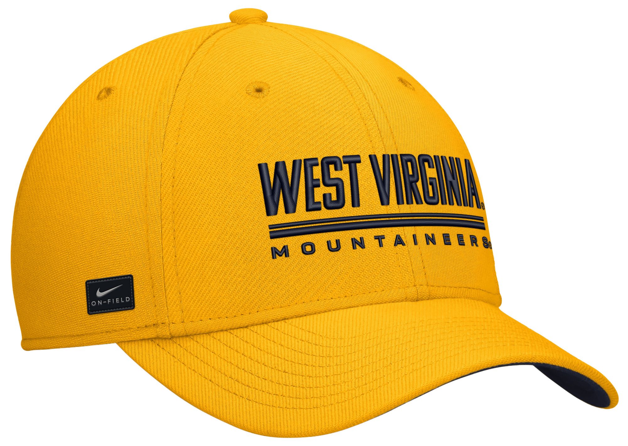 Nike Adult West Virginia Mountaineers Gold Rise Swooshflex Dri-Fit
