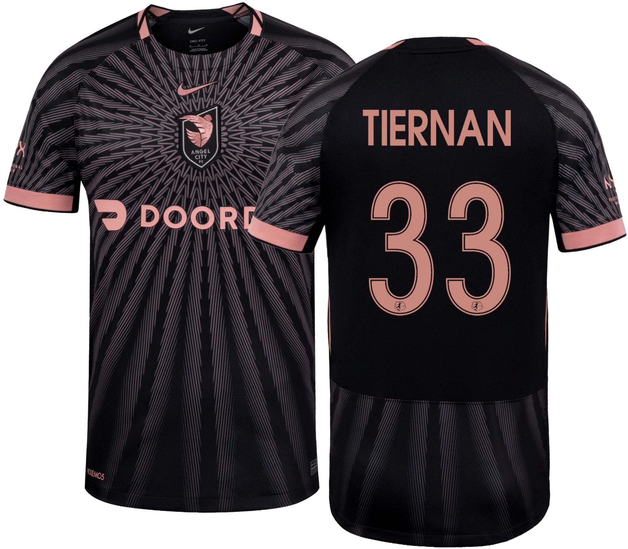 Nike Adult Angel City FC 2026 Riley Tiernan #33 Black Replica Away