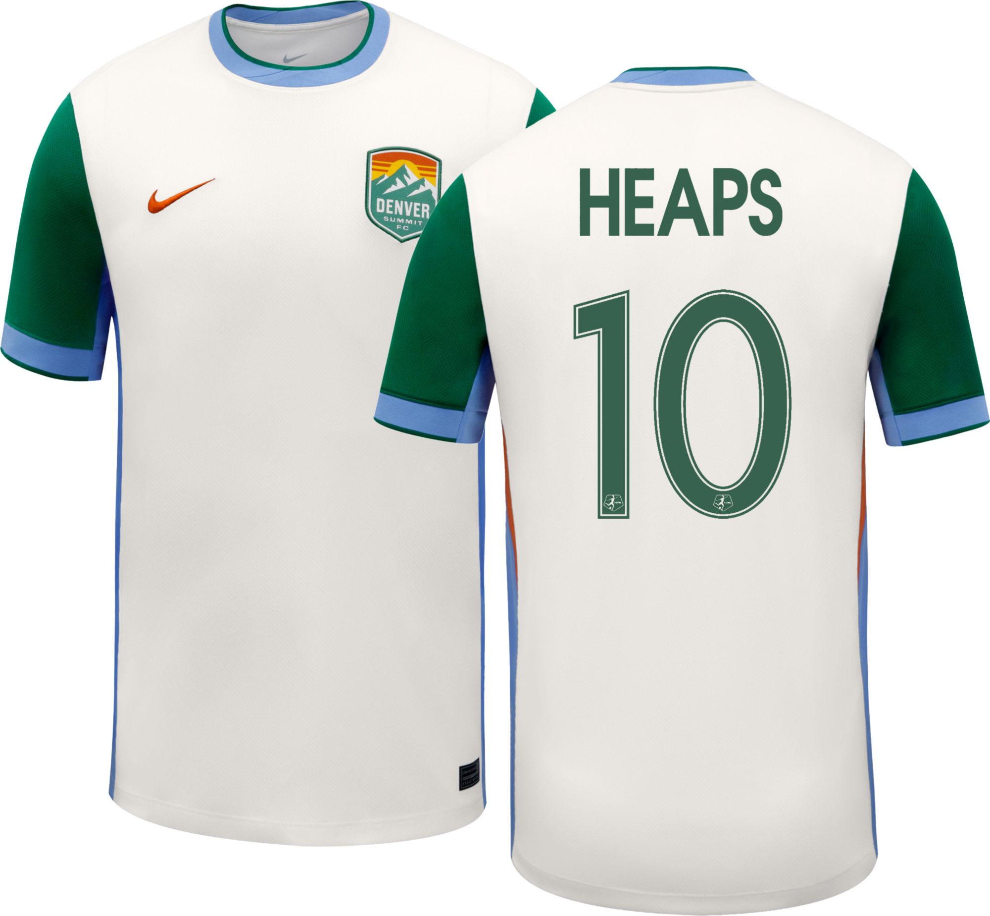 Nike Adult Denver Summit FC Lindsey Heaps #10 Off-White 2026 Home