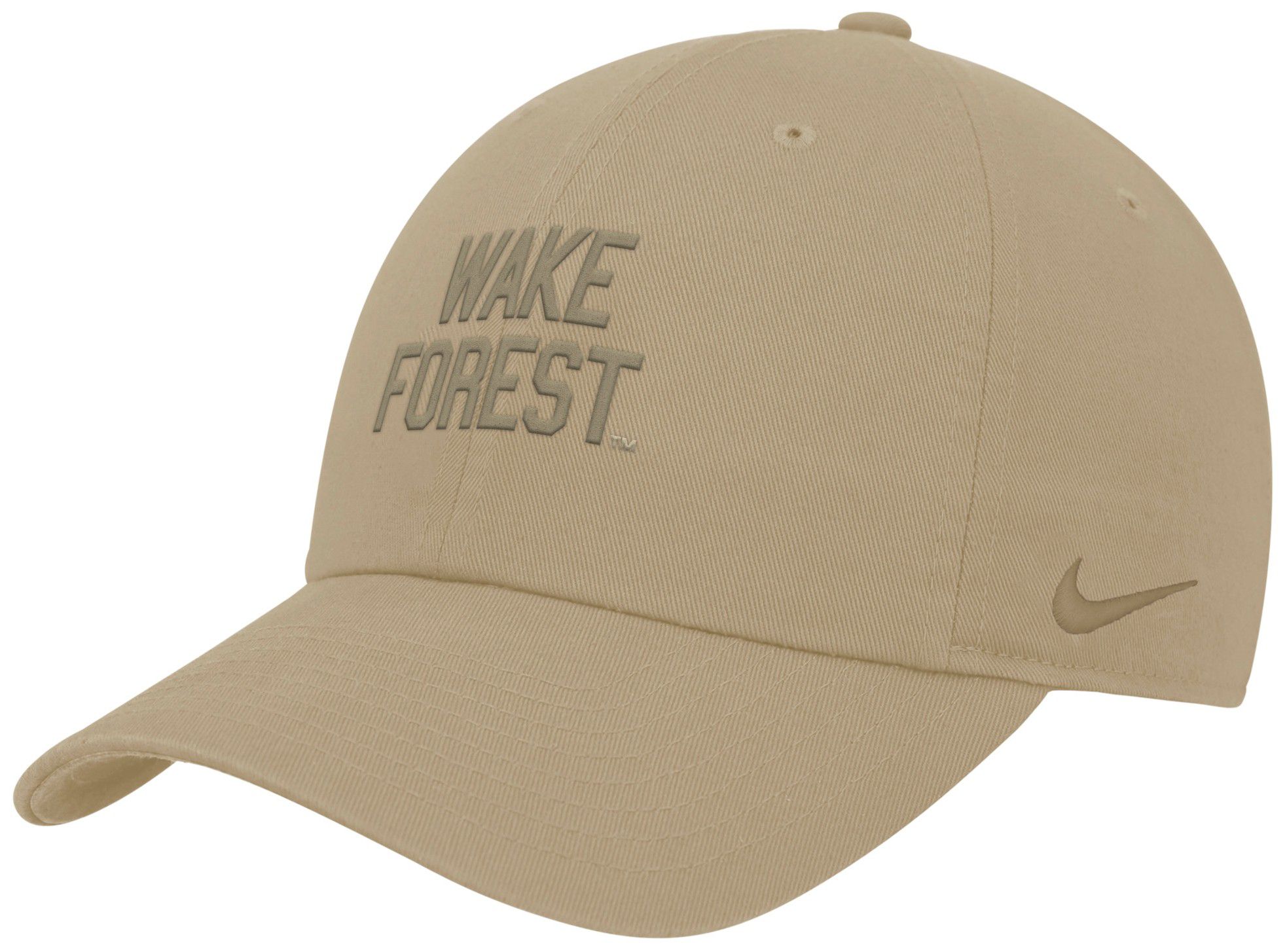 Nike Adult Wake Forest Demon Deacons Beige Tonal Club Adjustable