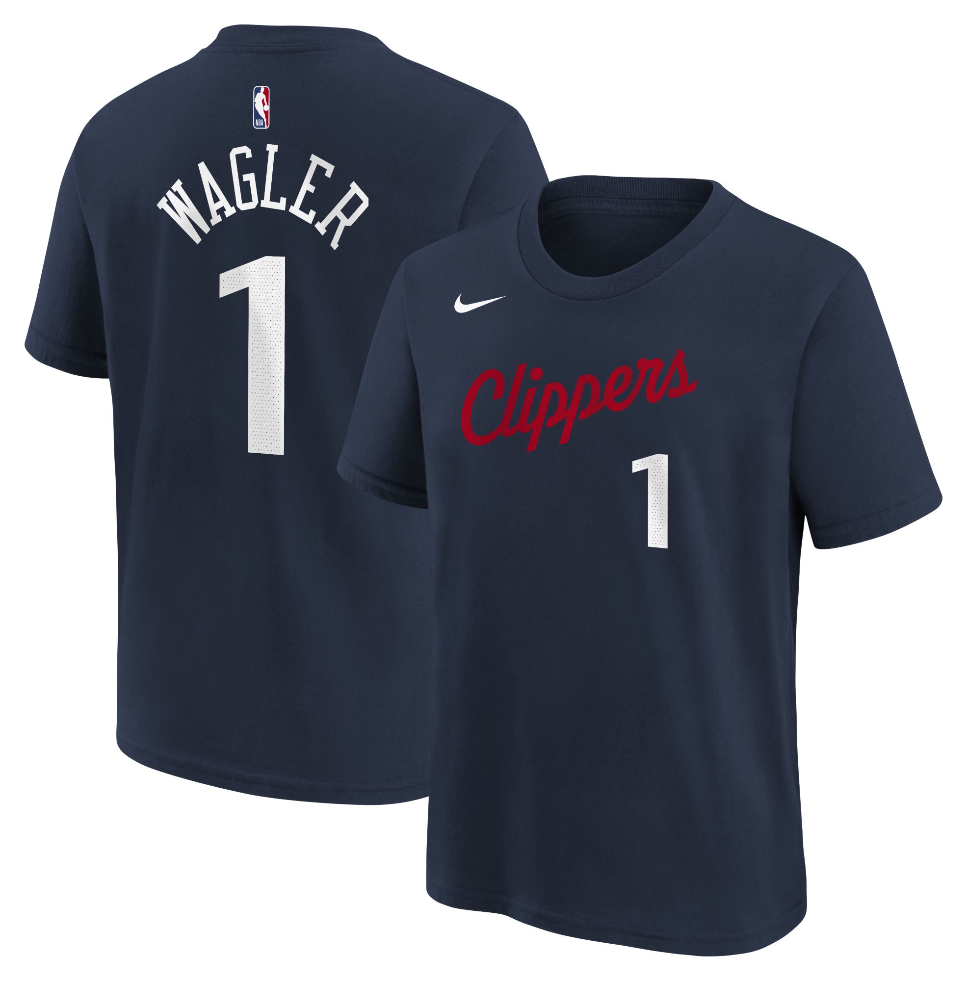 Nike Boys' Los Angeles Clippers Navy Keaton Wagler #1 Icon Edition