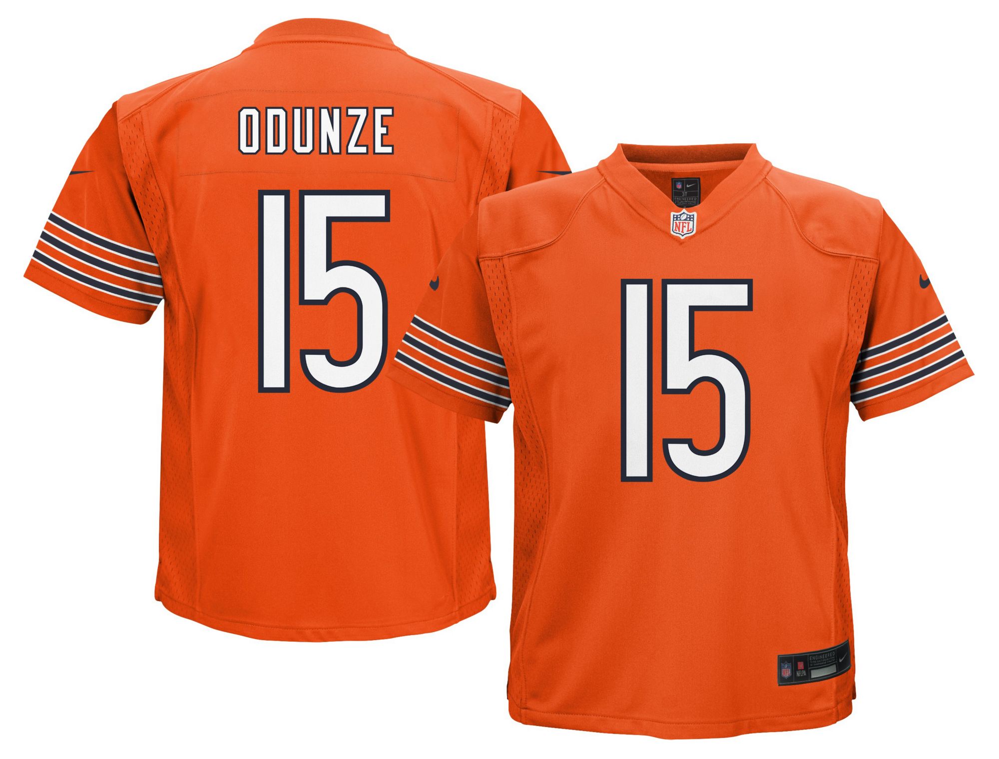 Nike Boys' Chicago Bears Rome Odunze #15 Orange Alternate Game