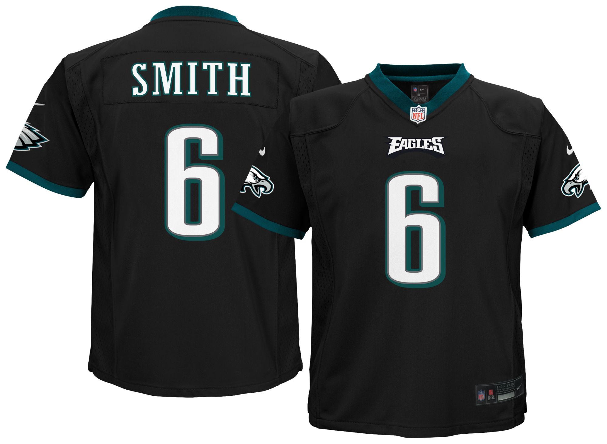 Nike Boys' Philadelphia Eagles Devonta Smith #6 Black Alternate