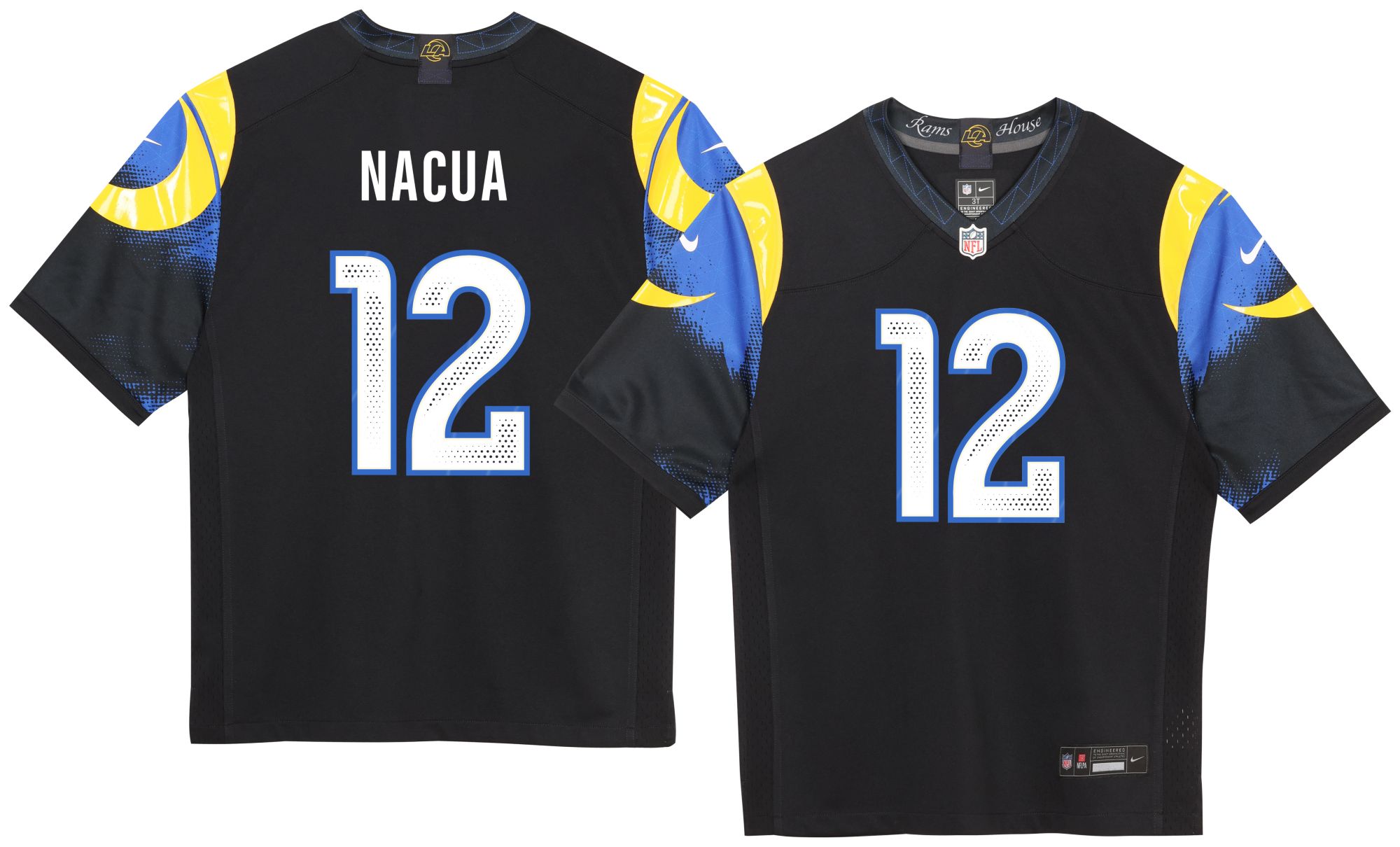 Nike Boys' Los Angeles Rams Puka Nacua #12 Navy Rivals Game Jersey